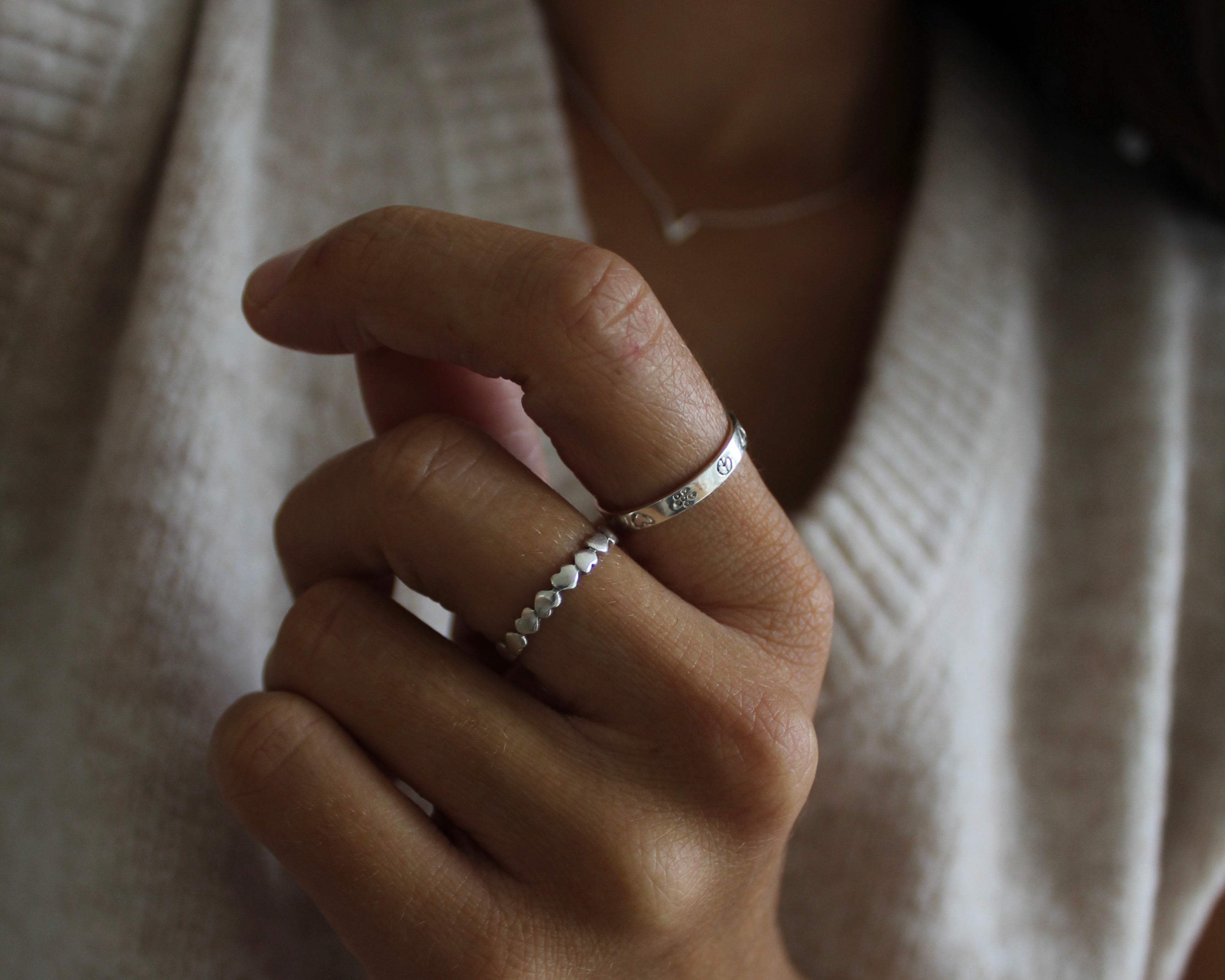 SARA, bague argent sterling.