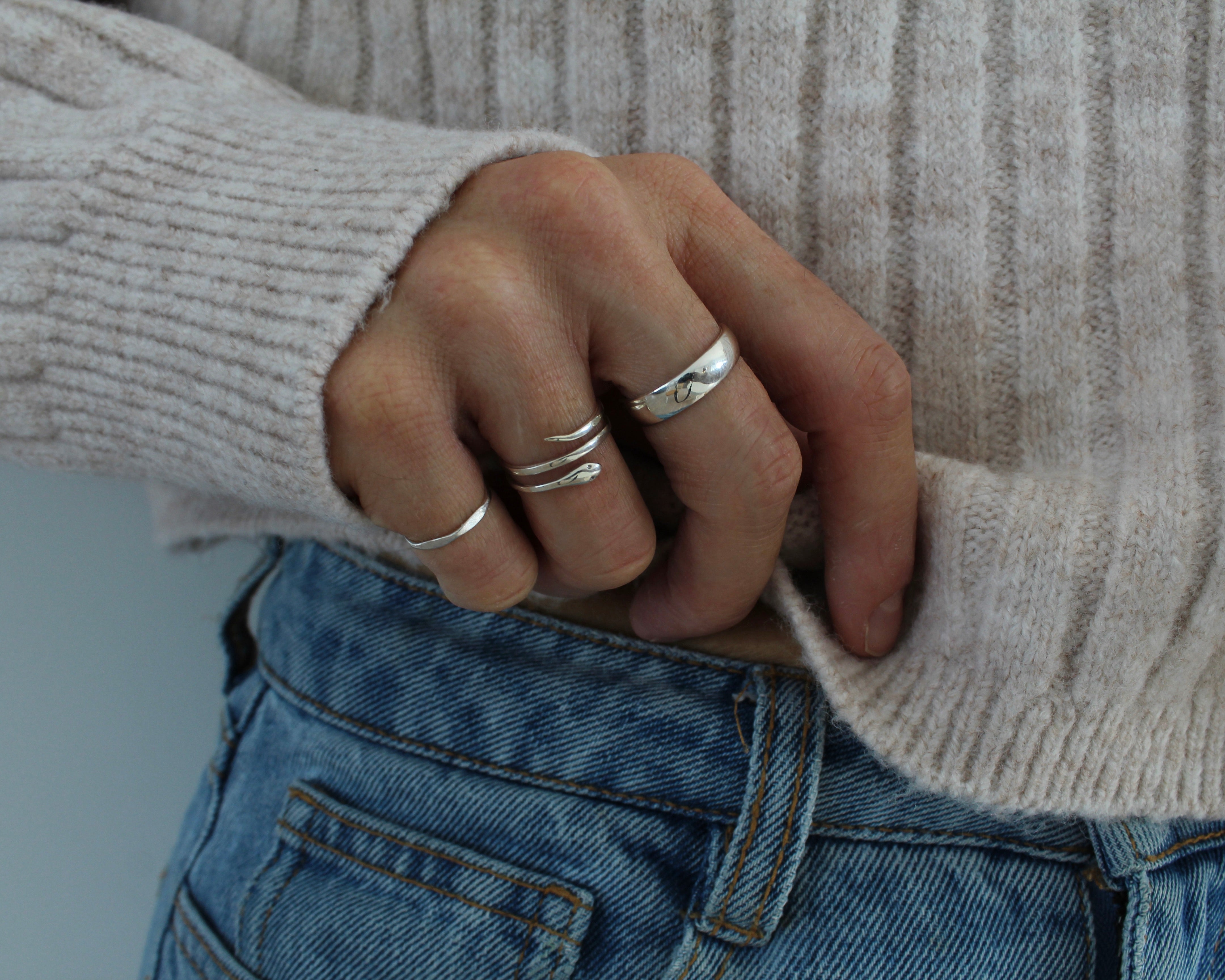 ÉCLIPSE, bague argent sterling.
