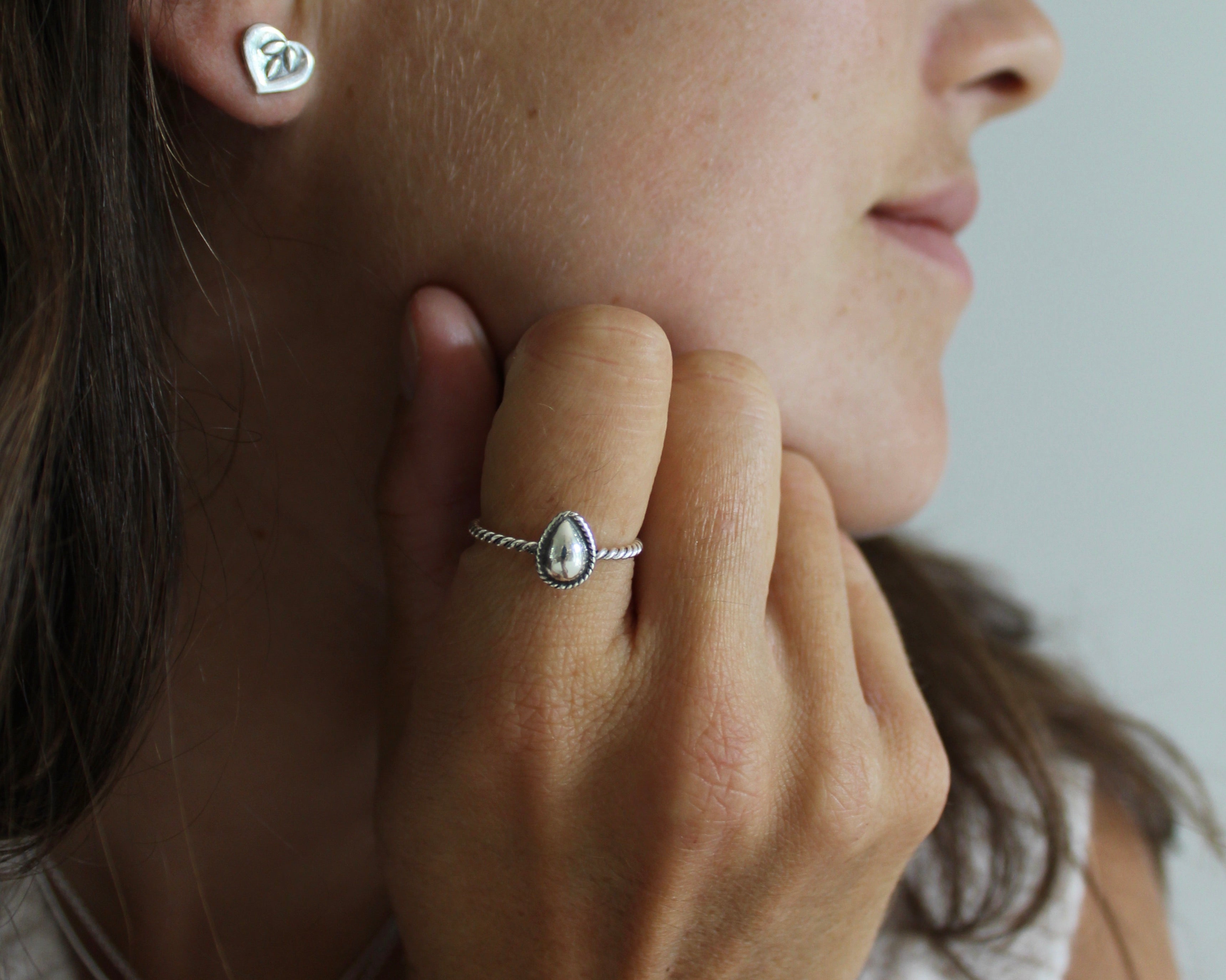 AVERSE, bague argent sterling.