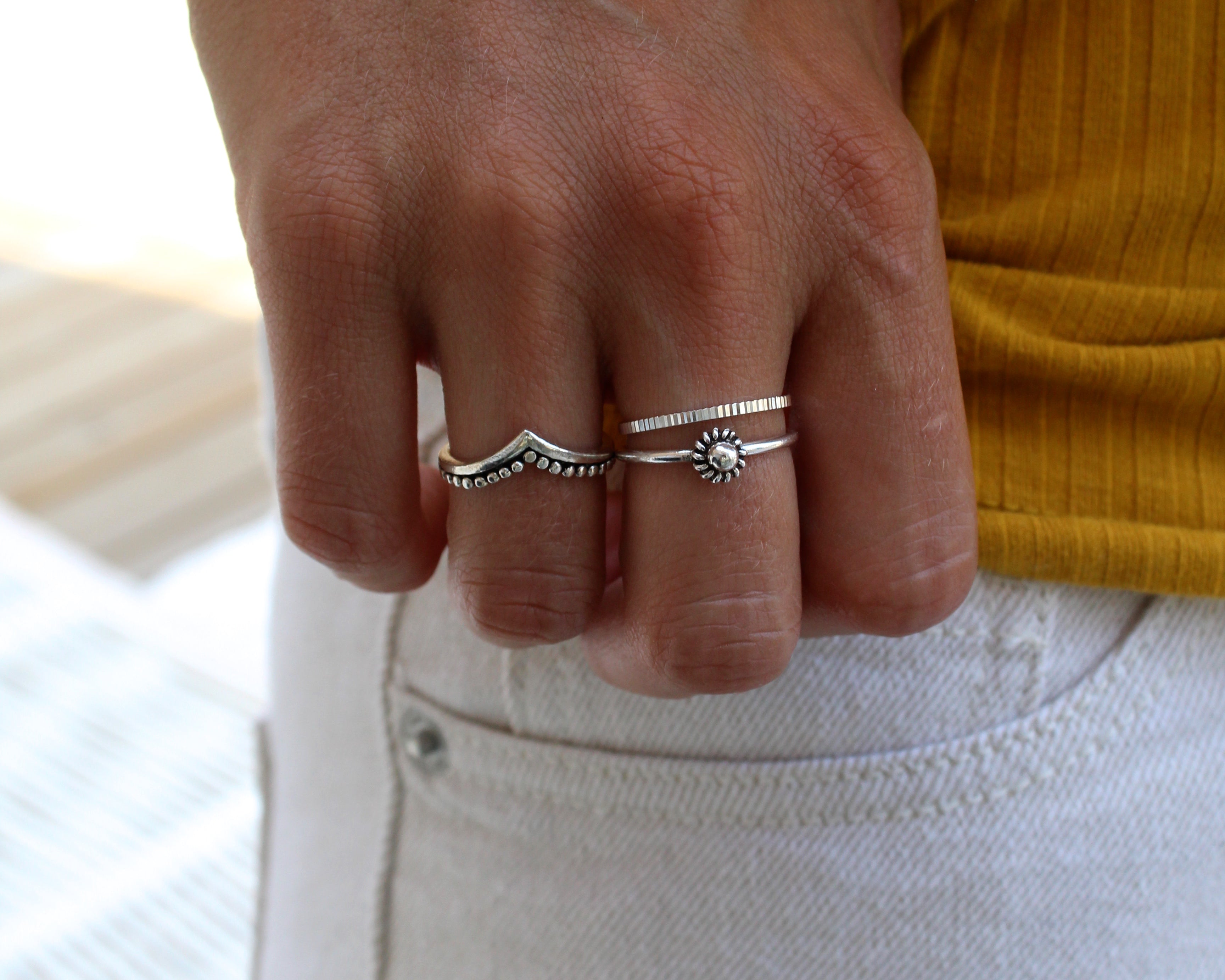 EXTASE, bague argent sterling.