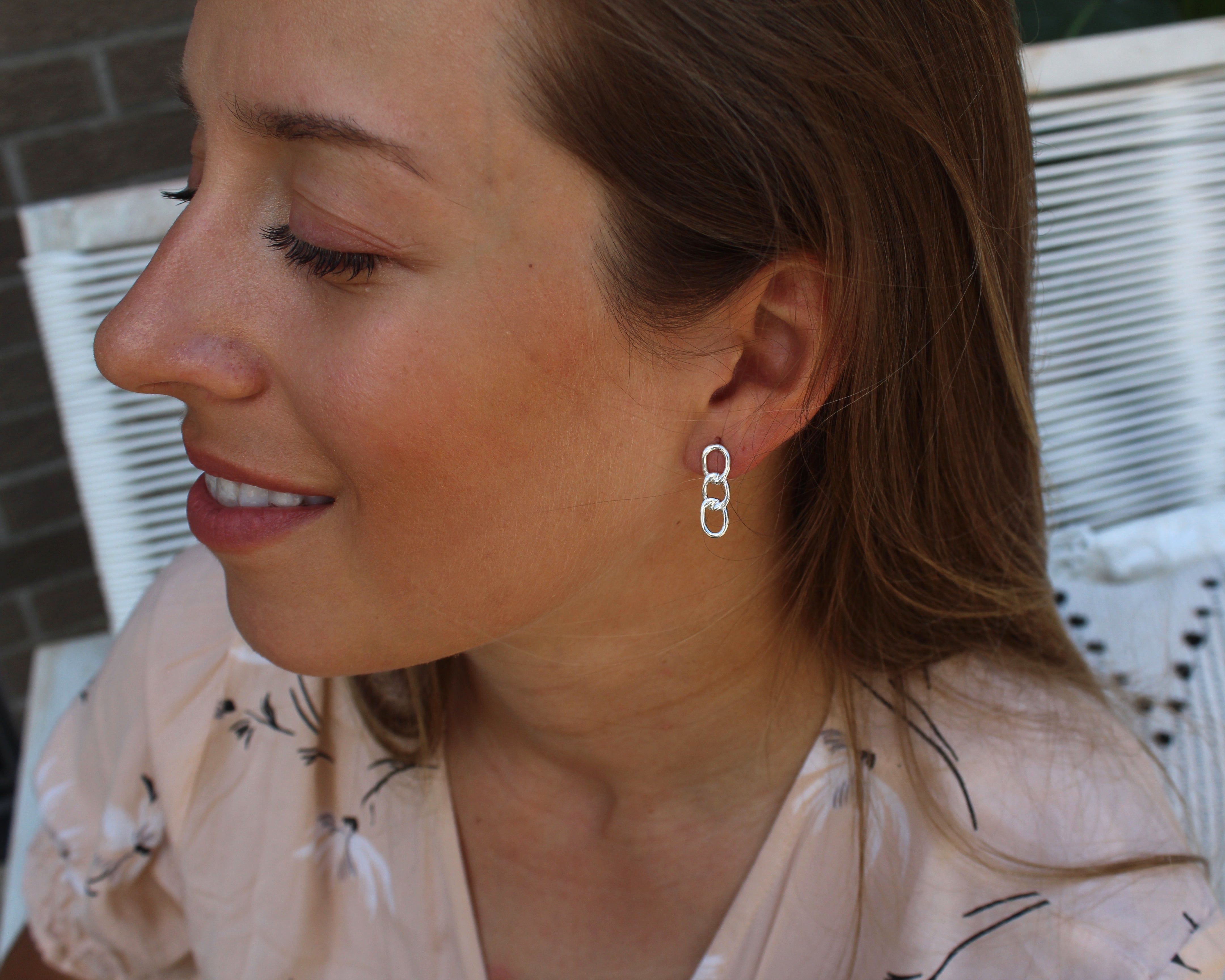 RACHEL, boucles d'oreilles argent sterling.