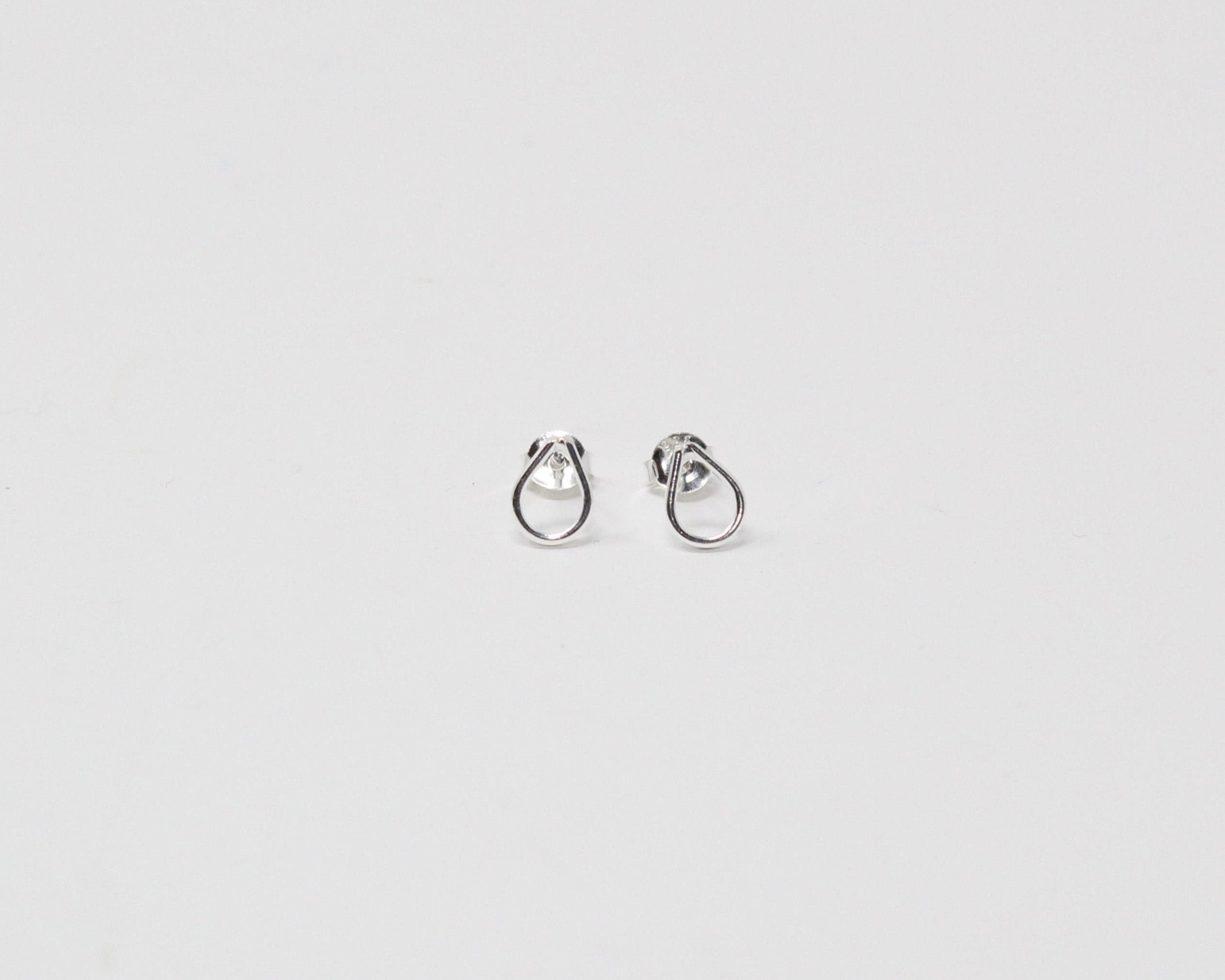 Pluie, boucle d'oreille argent sterling.