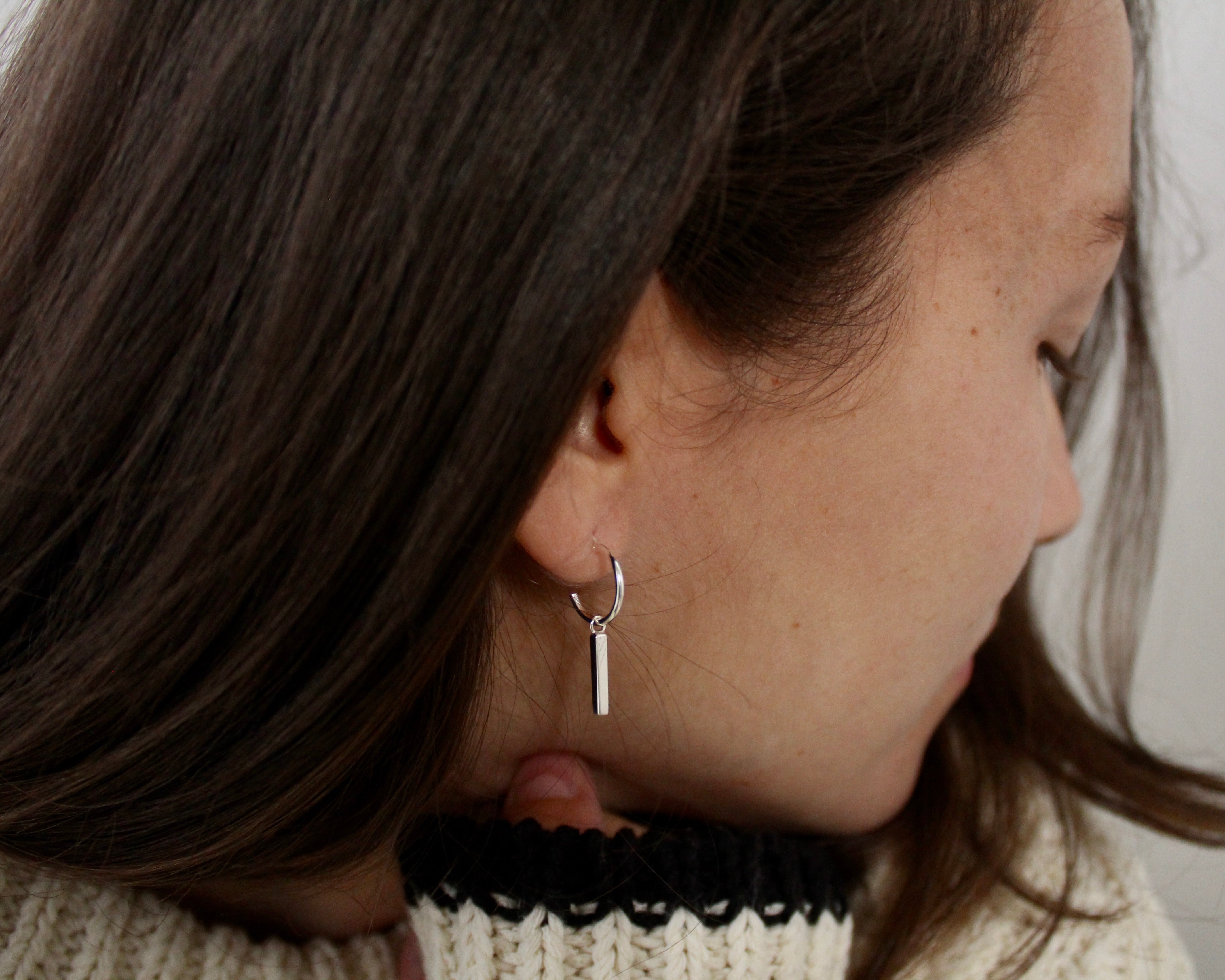 GABIE, boucle d'oreille argent sterling.