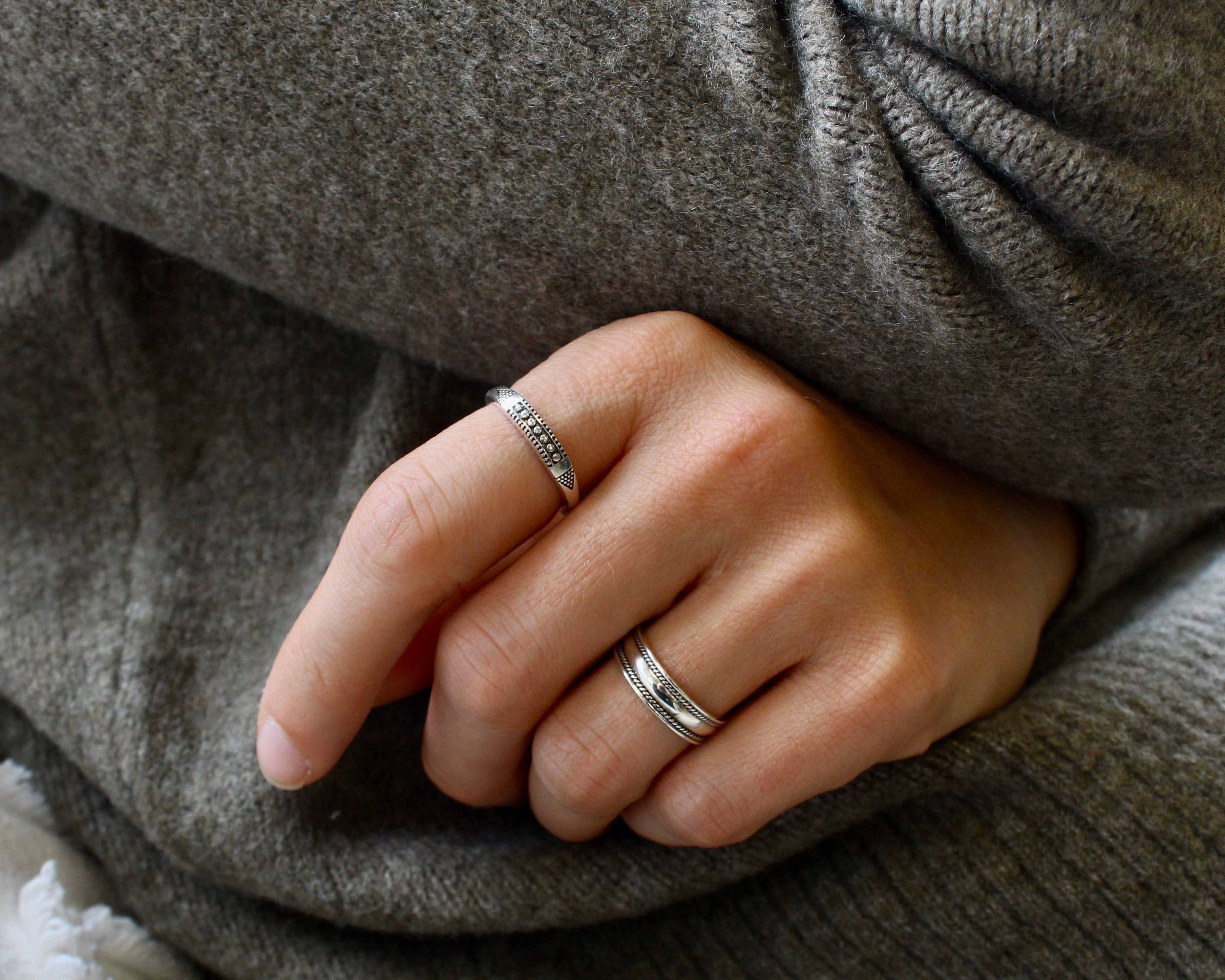 BHUMI, bague argent sterling