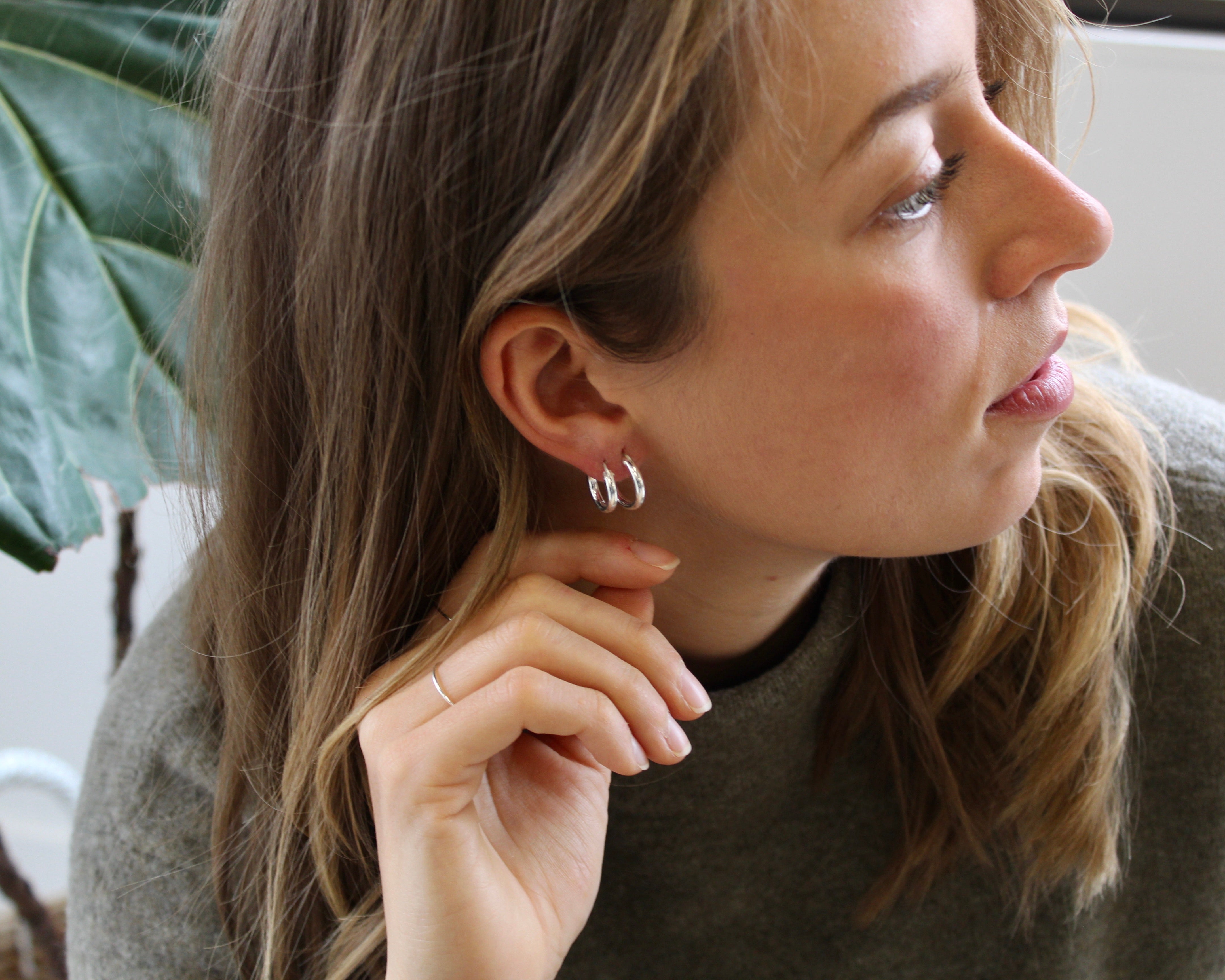 CHLOÉ, anneaux argent sterling.