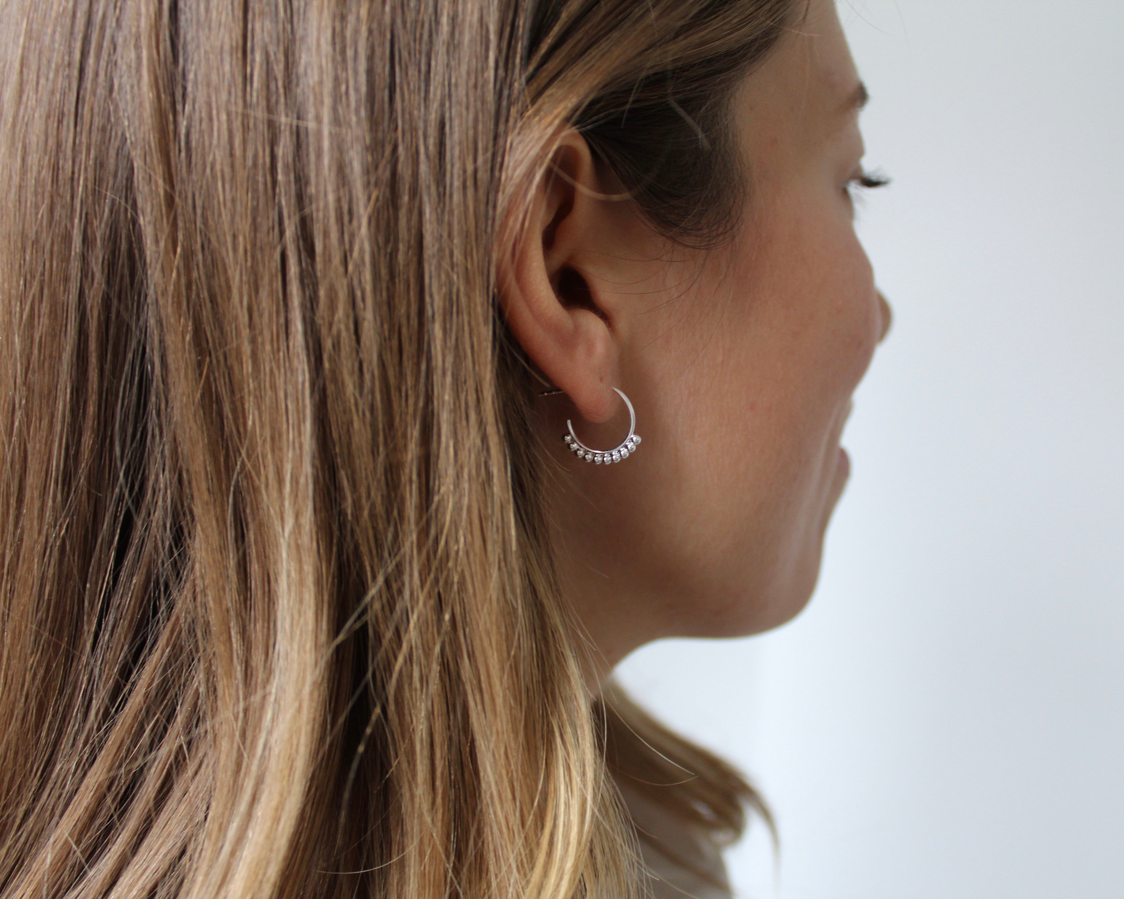 COBALT, boucles d'oreilles argent sterling.