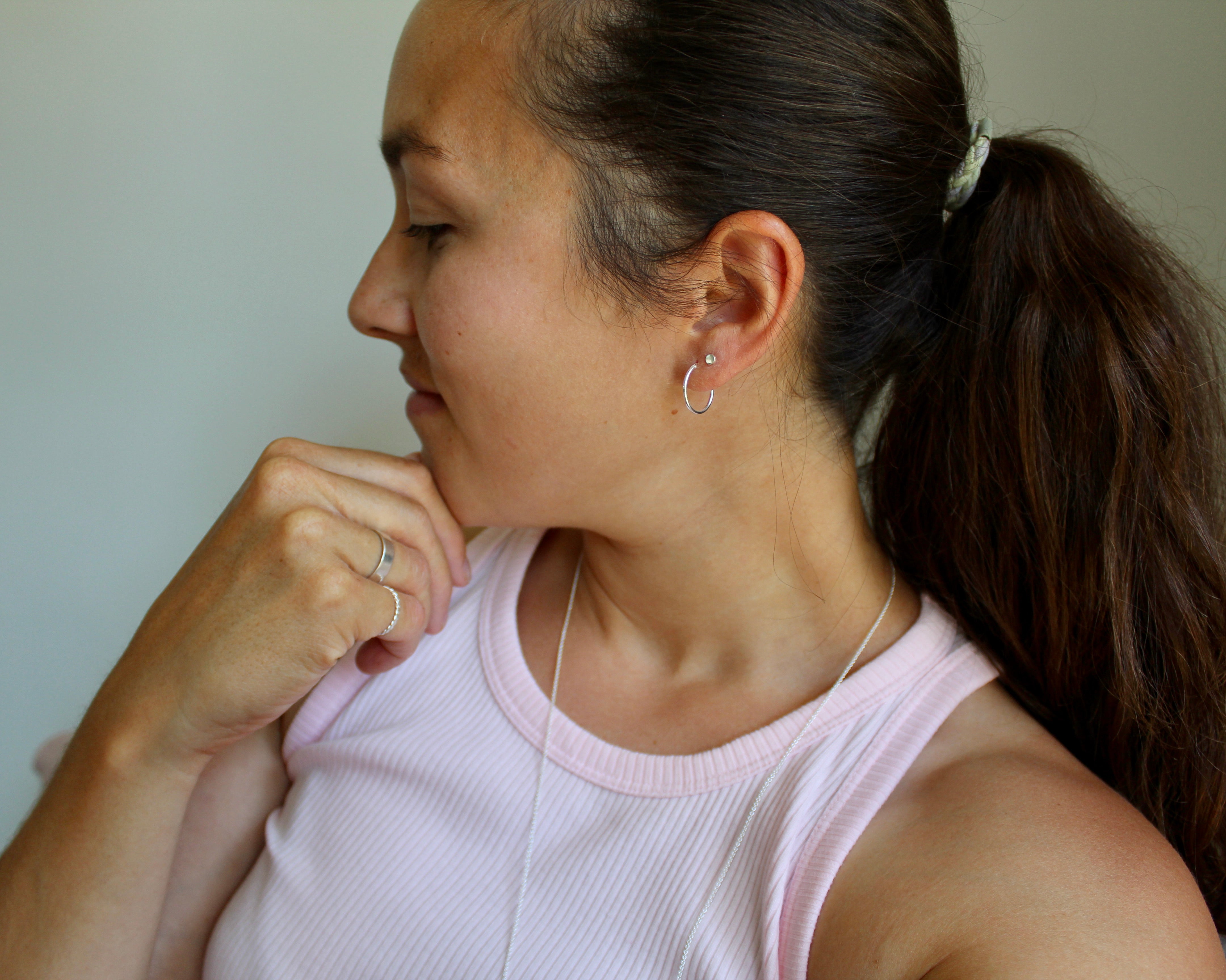 EDEN, boucle d'oreille argent sterling.