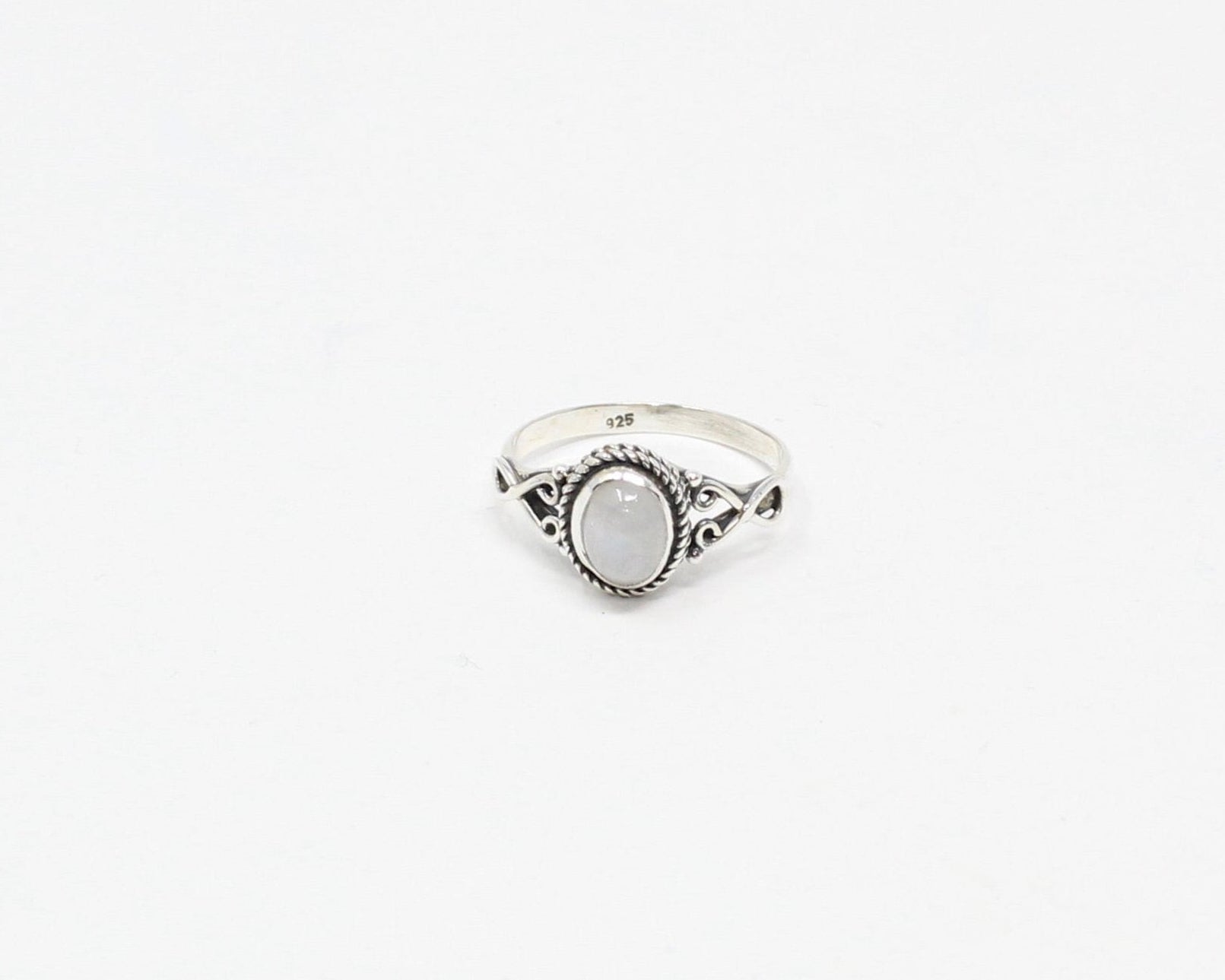 ÉTERNITÉ, bague argent sterling, pierre semi-précieuse, pierre de lune.