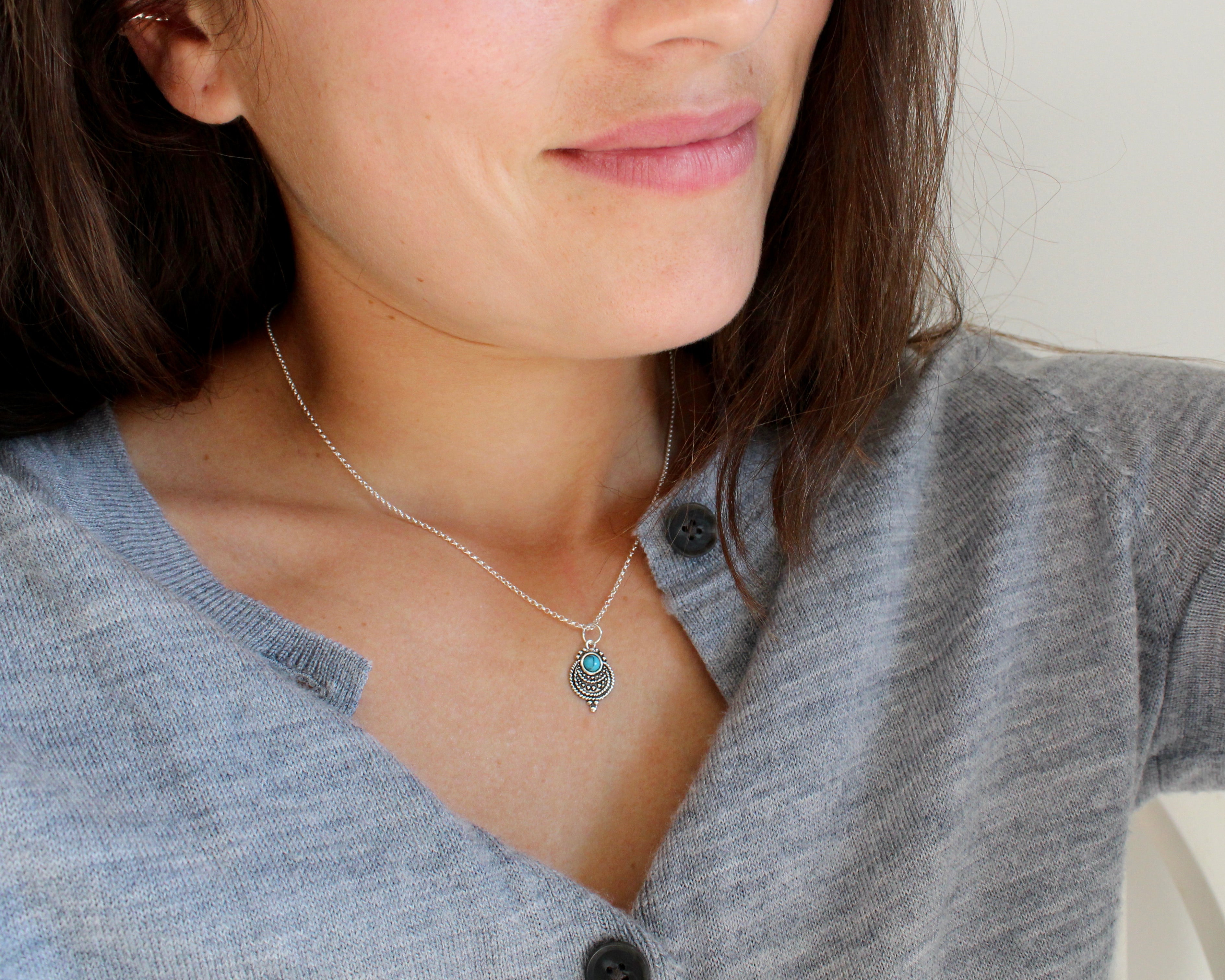 HIMA, collier argent sterling.