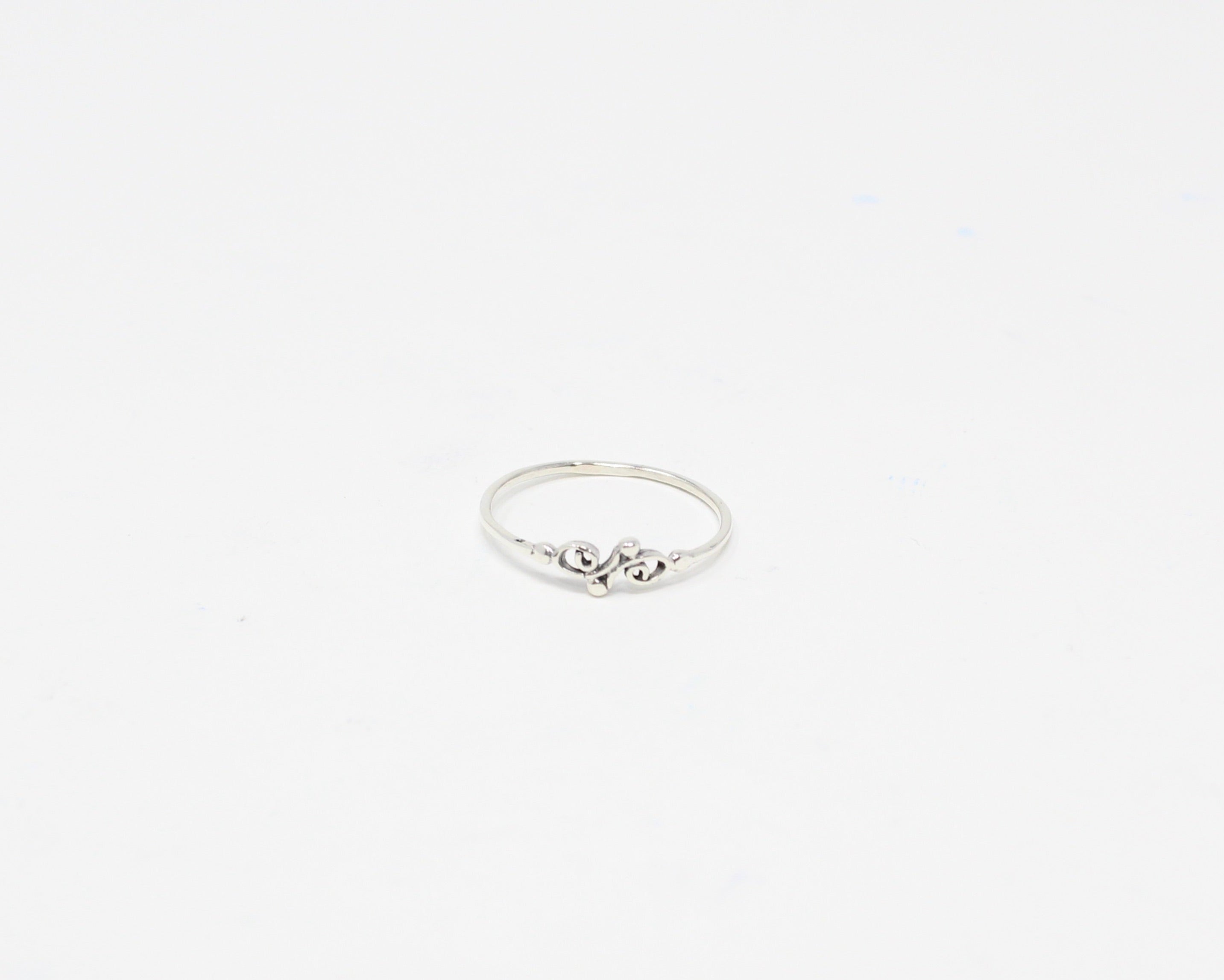 NATURE, bague argent sterling.