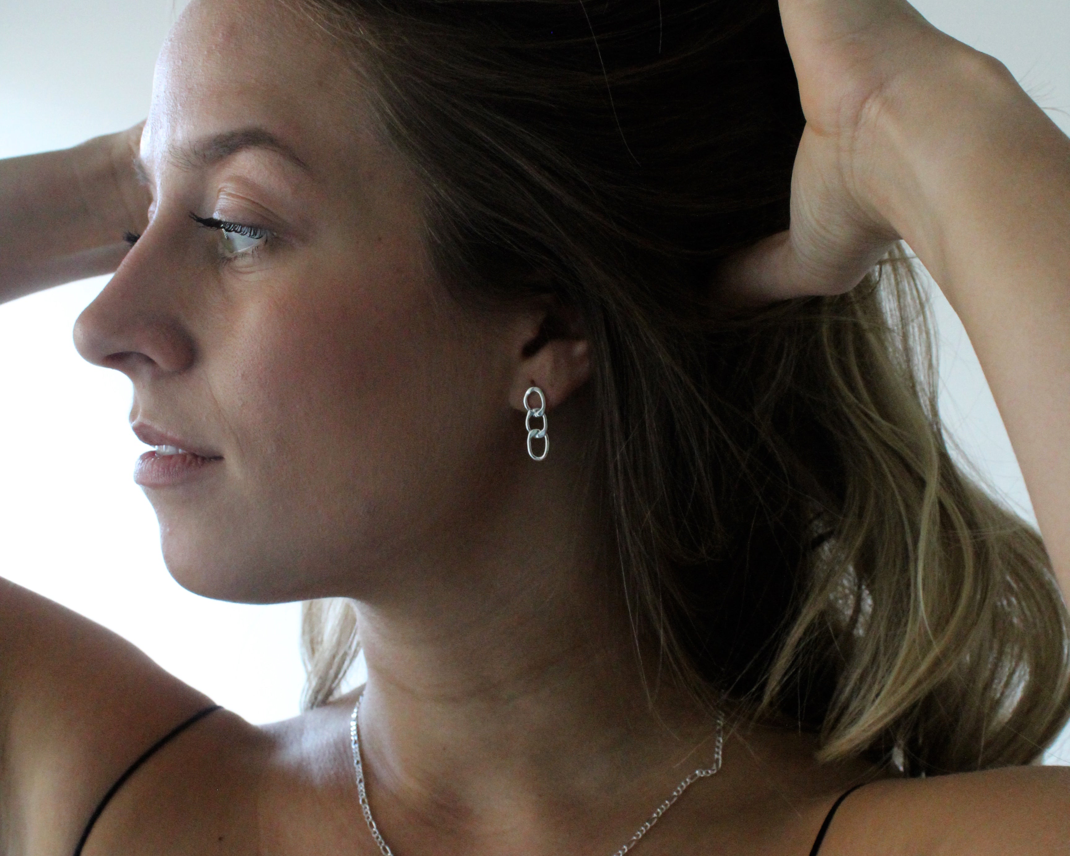 RACHEL, boucle d'oreille argent sterling.