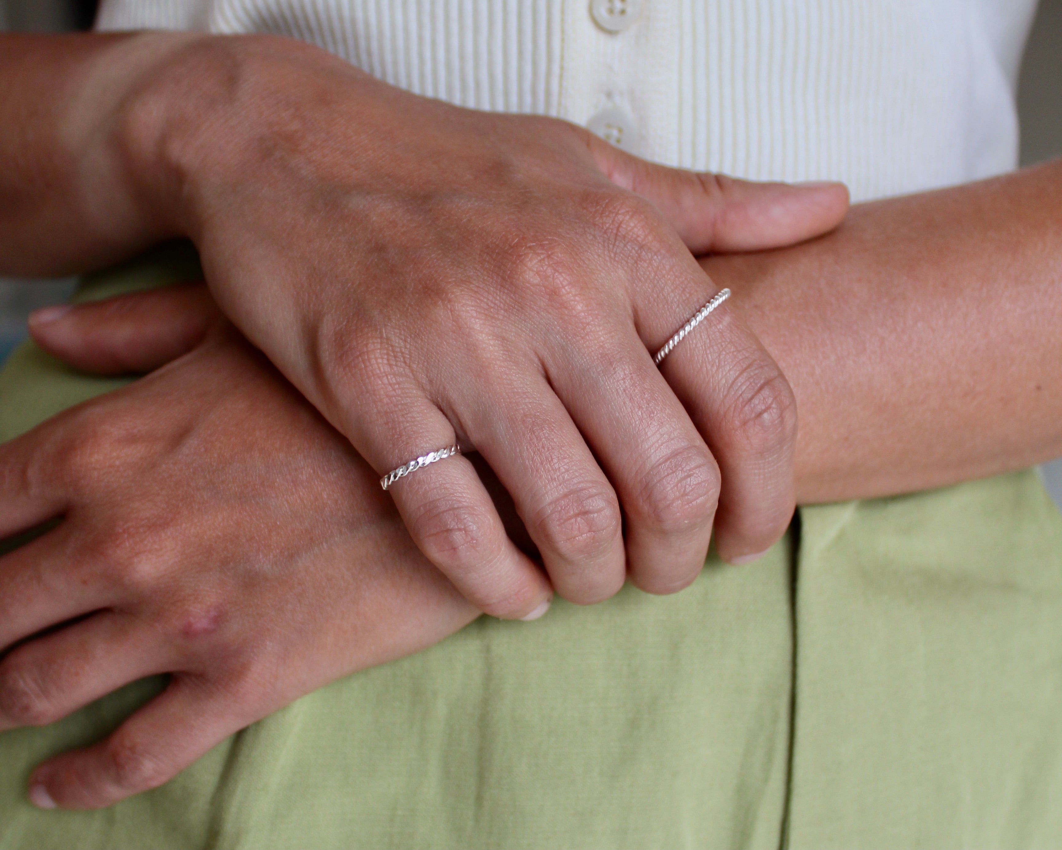 GRAVITÉ, bague argent sterling.