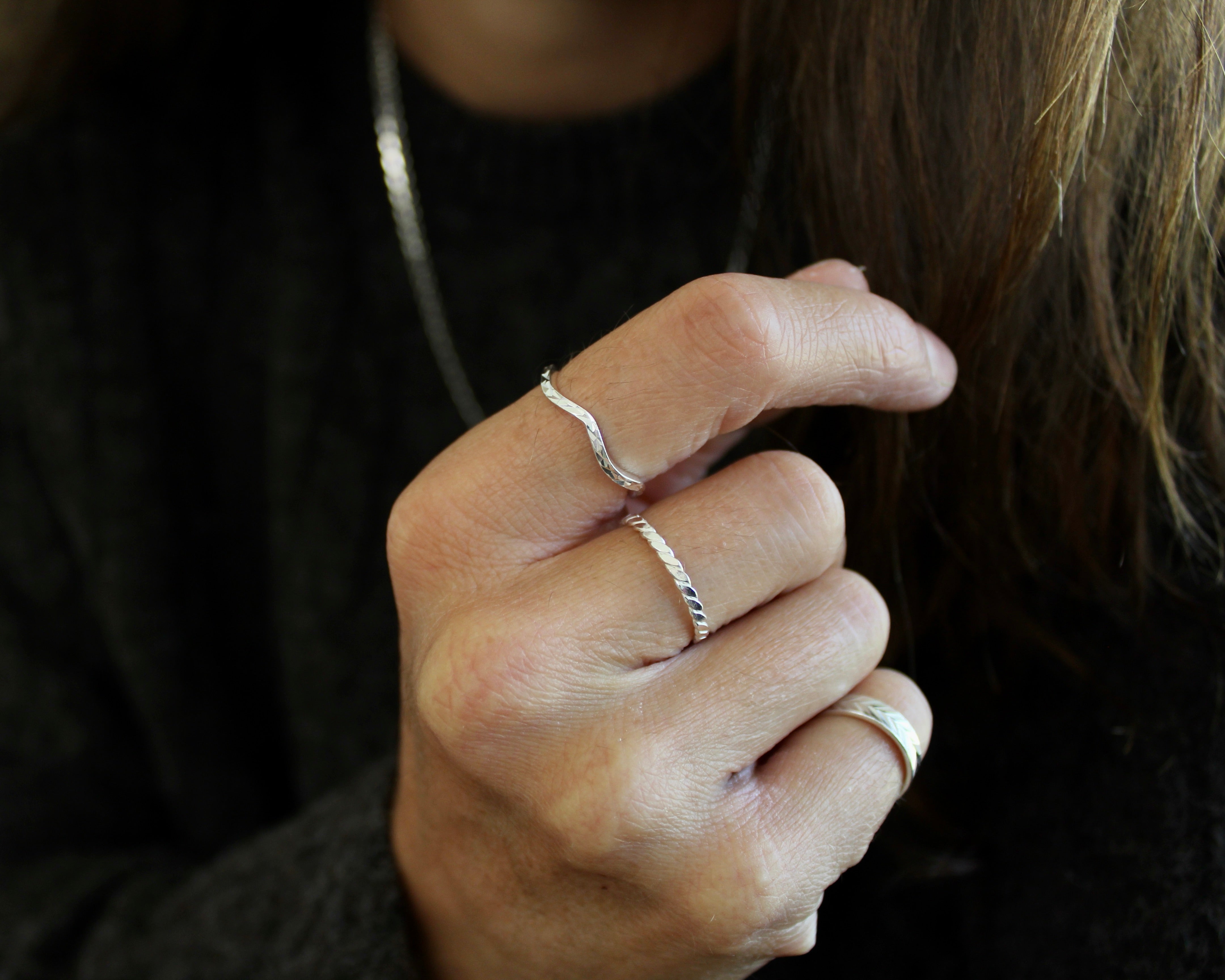 ASTRO, bague argent sterling.