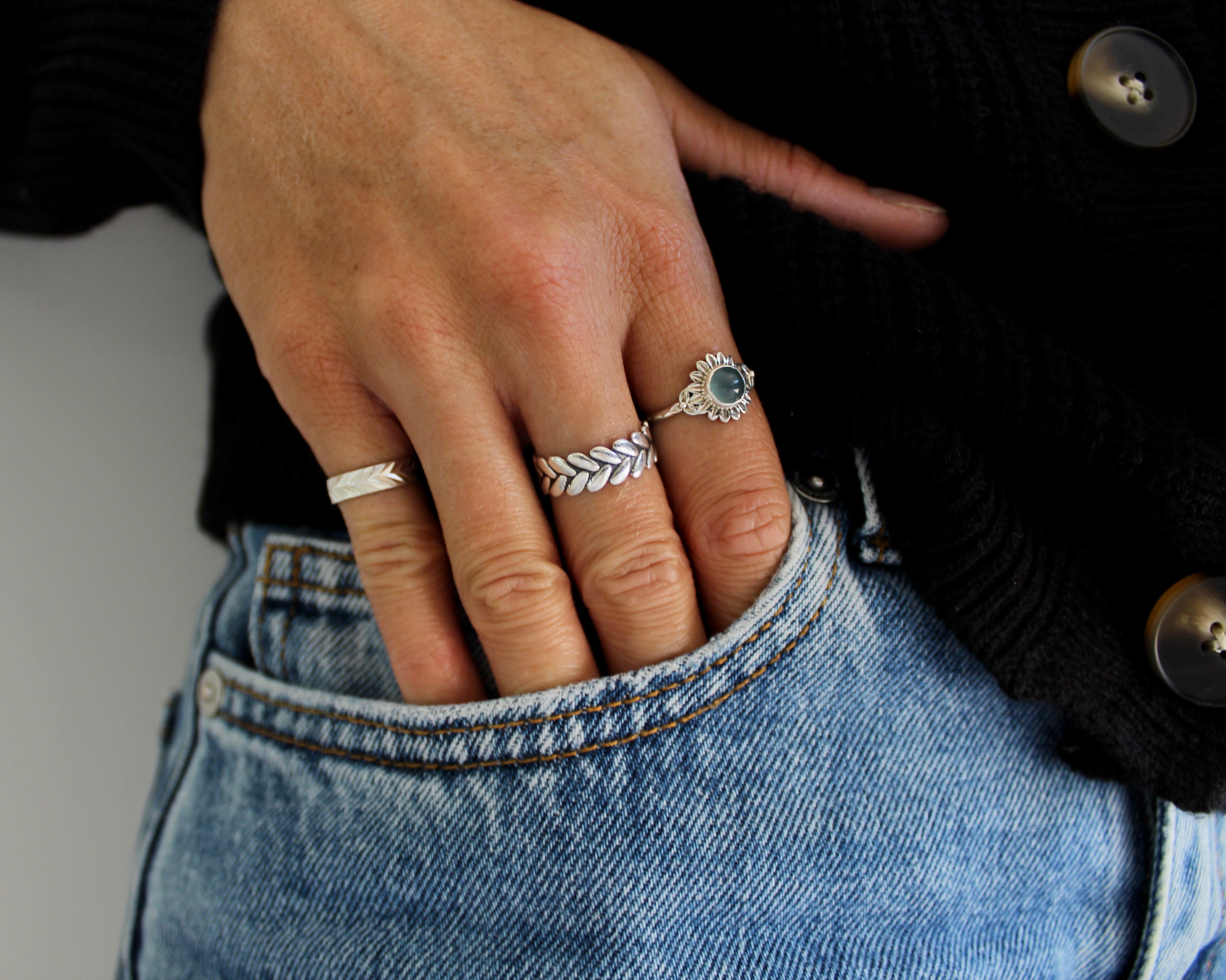 LYRÉE, bague argent sterling.