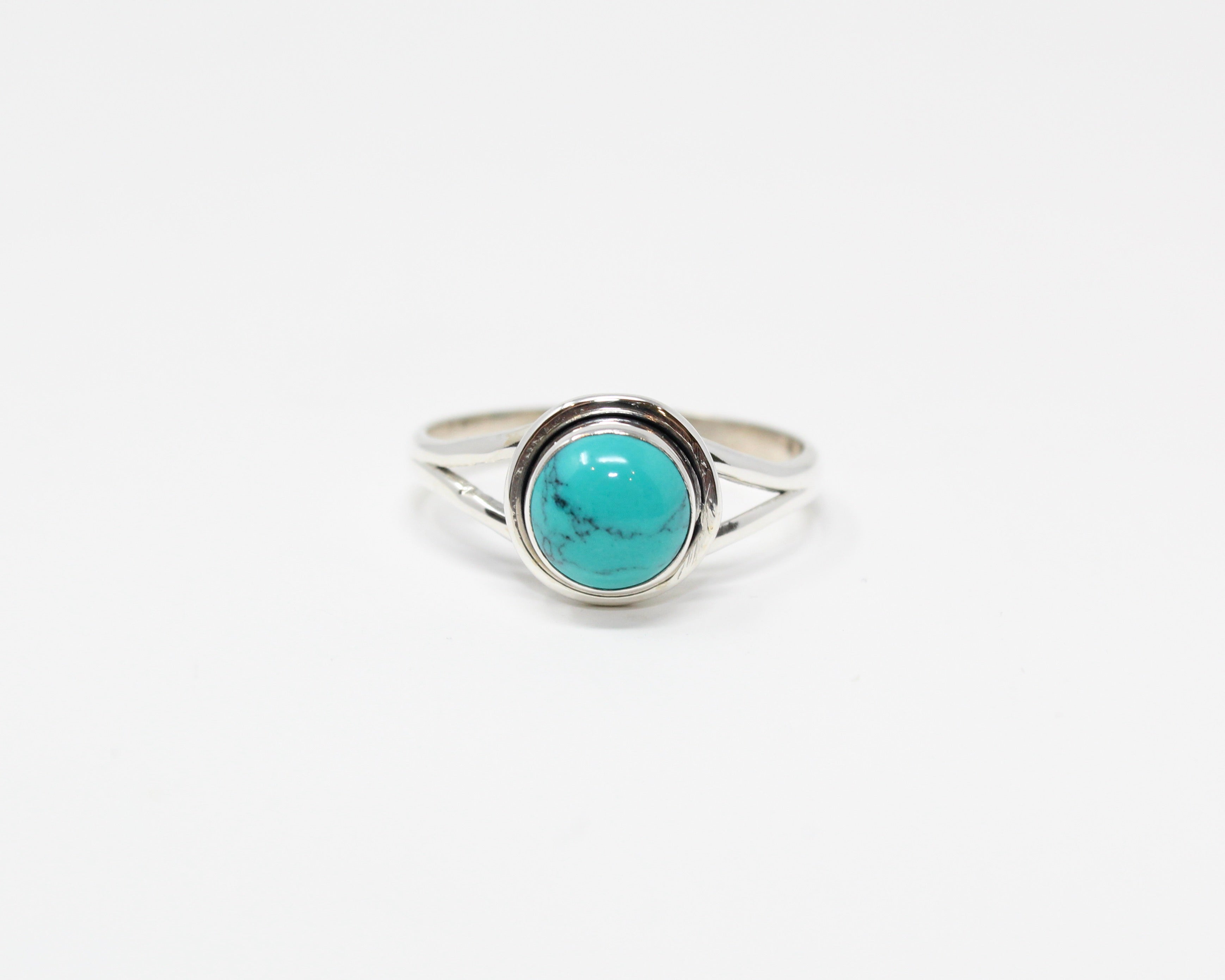 CHARME, bague argent sterling et pierre semi-précieuse, turquoise.