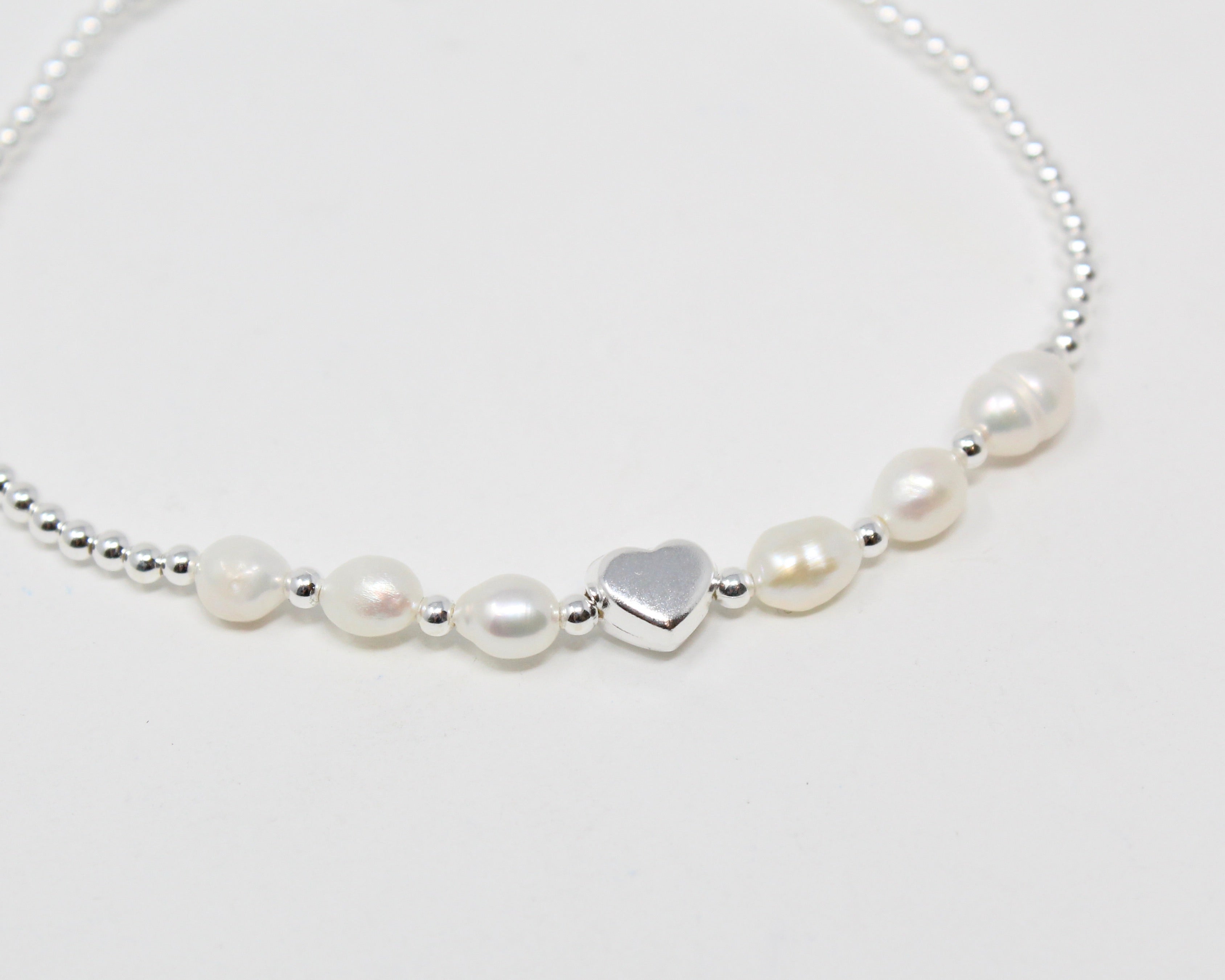 ROMANCE, bracelet argent sterling et perles.