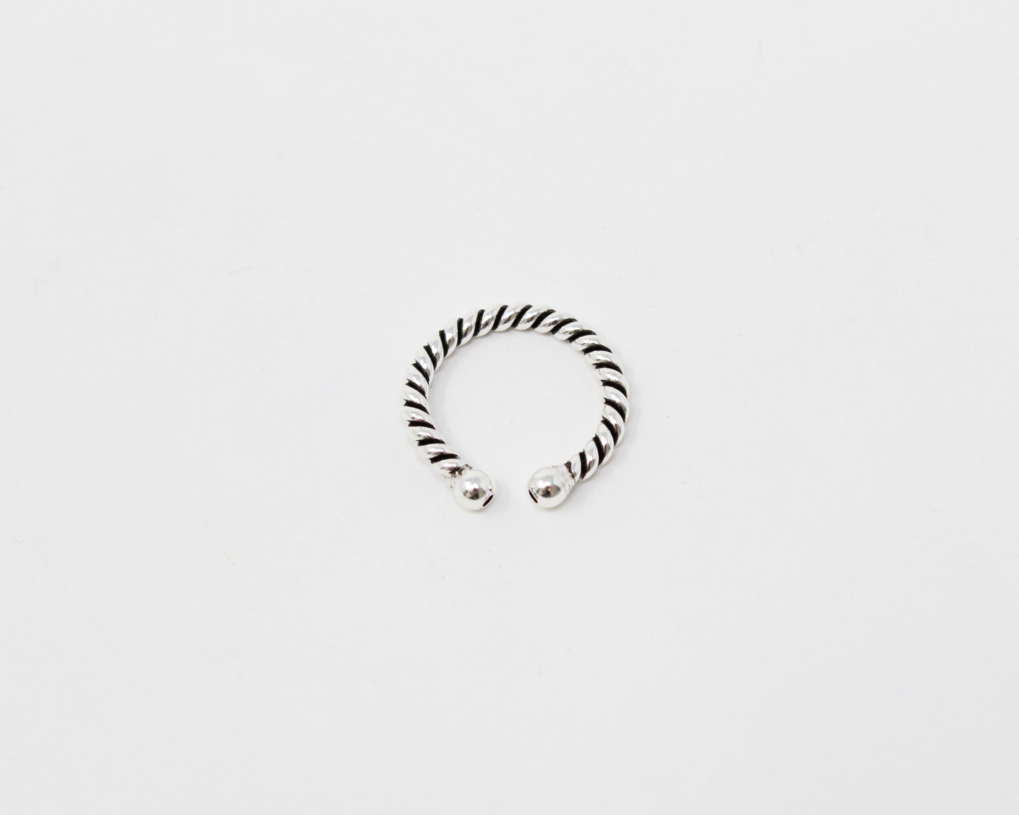 Vitis, manchette d'oreille, argent sterling.
