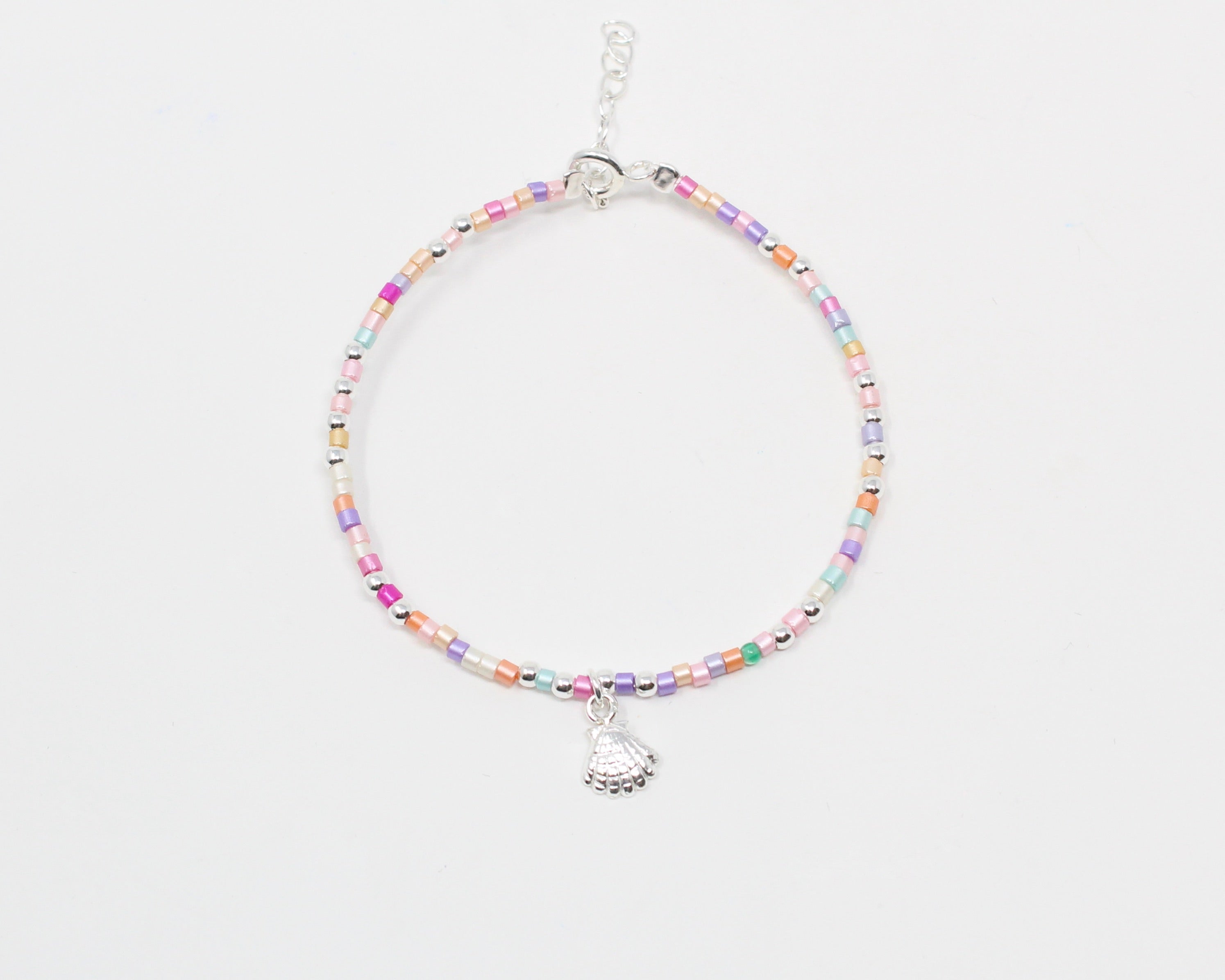 COQUE, bracelet argent sterling et billes.