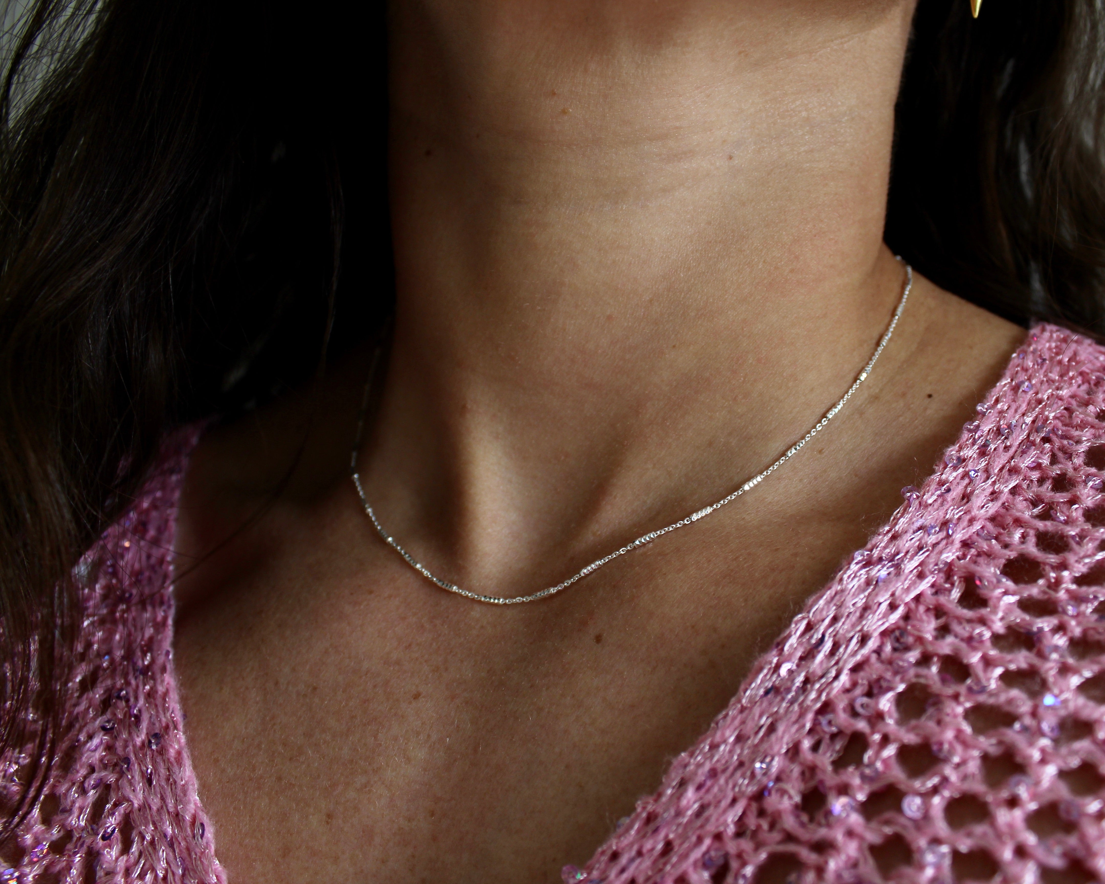 Cérès, chaine en argent sterling.