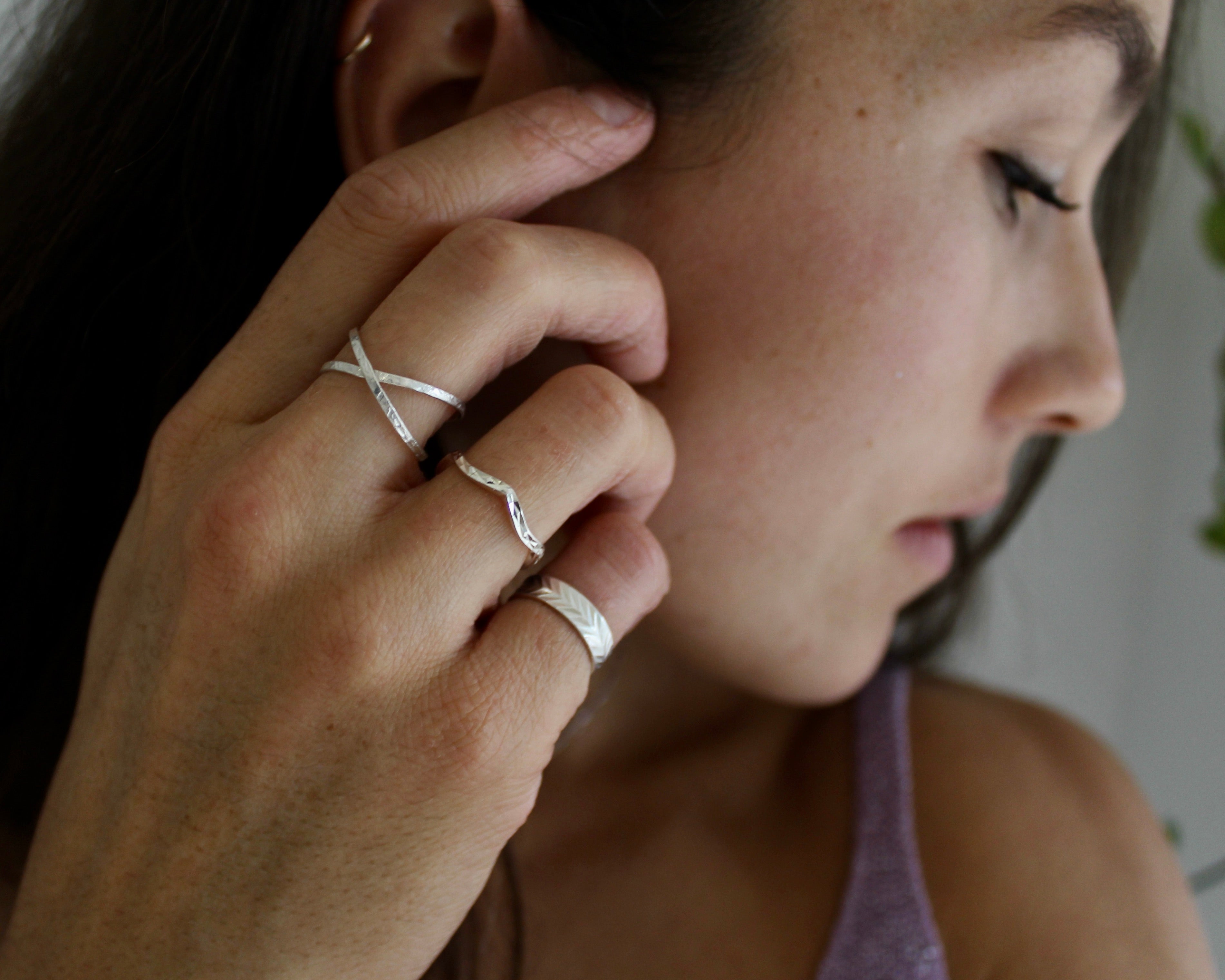 PIXIE,  bague argent sterling.