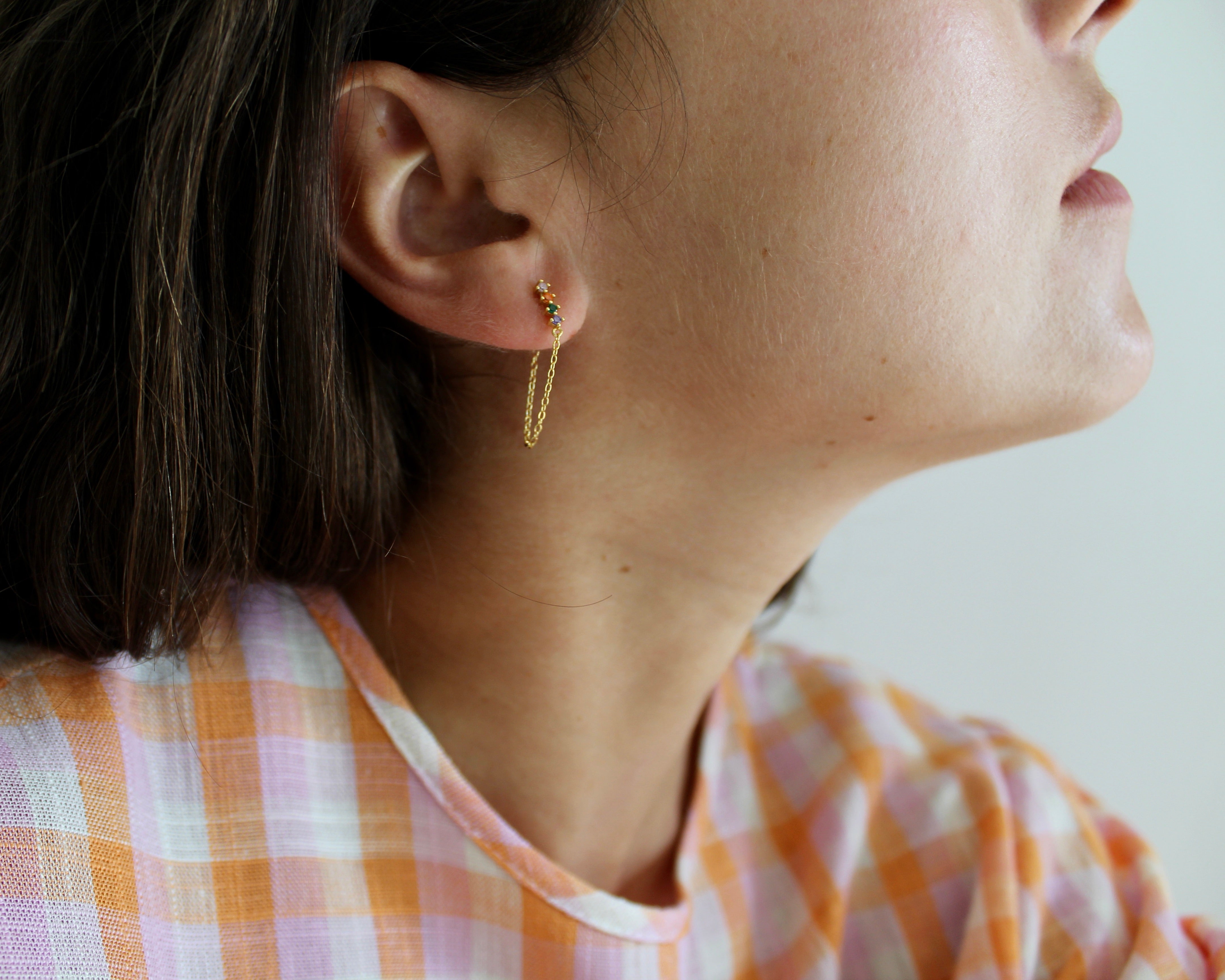 ROM, boucles d'oreilles, or vermeil.