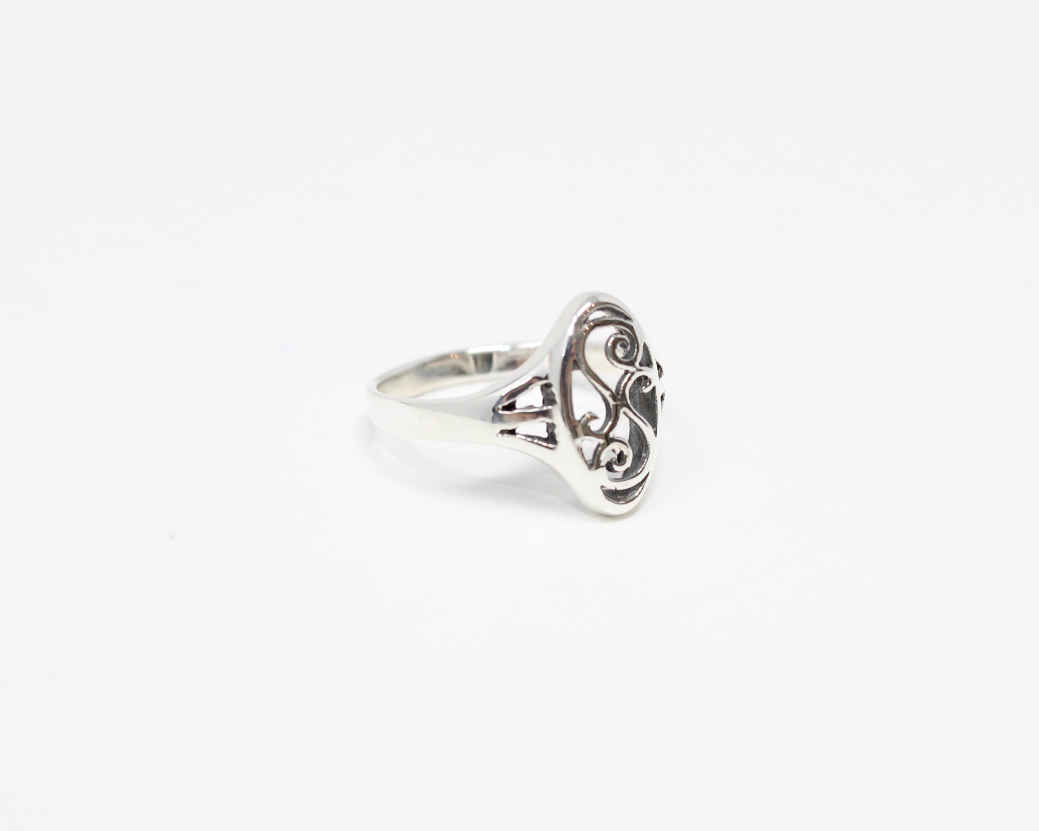 NIELLE, bague argent sterling.