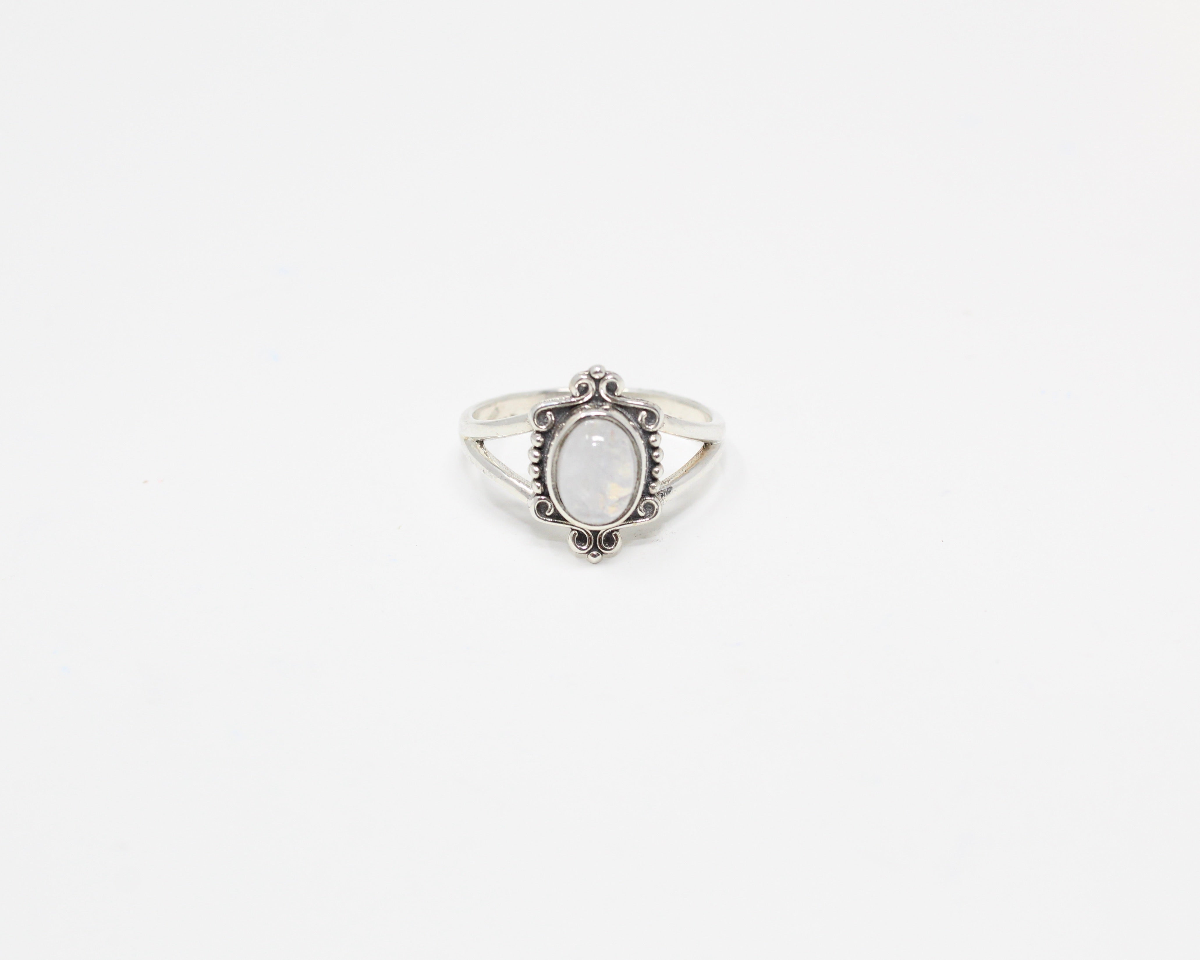 SUMAC, bague argent sterling et pierre semi-précieuse, pierre de lune.