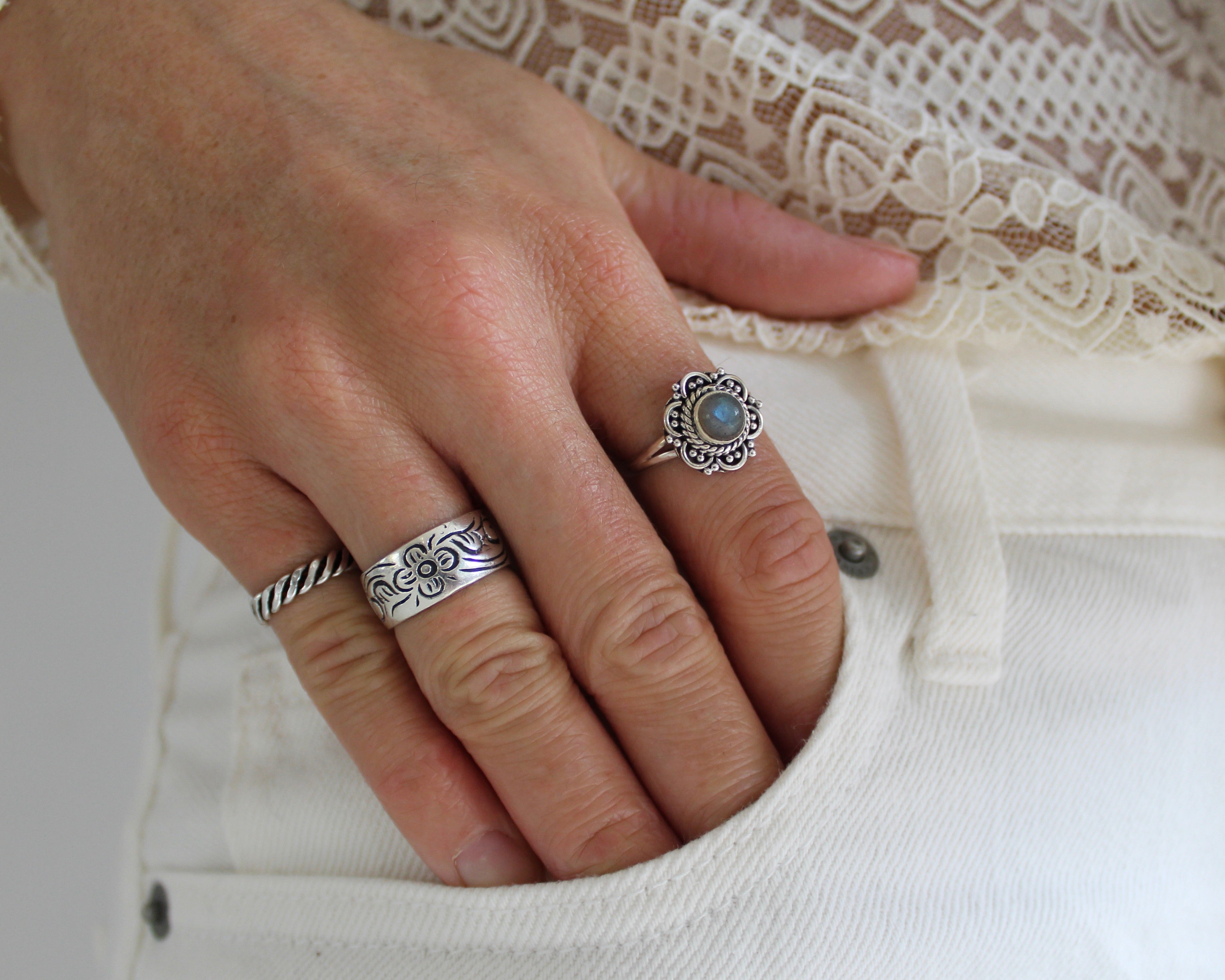 MAHA, bague argent sterling.