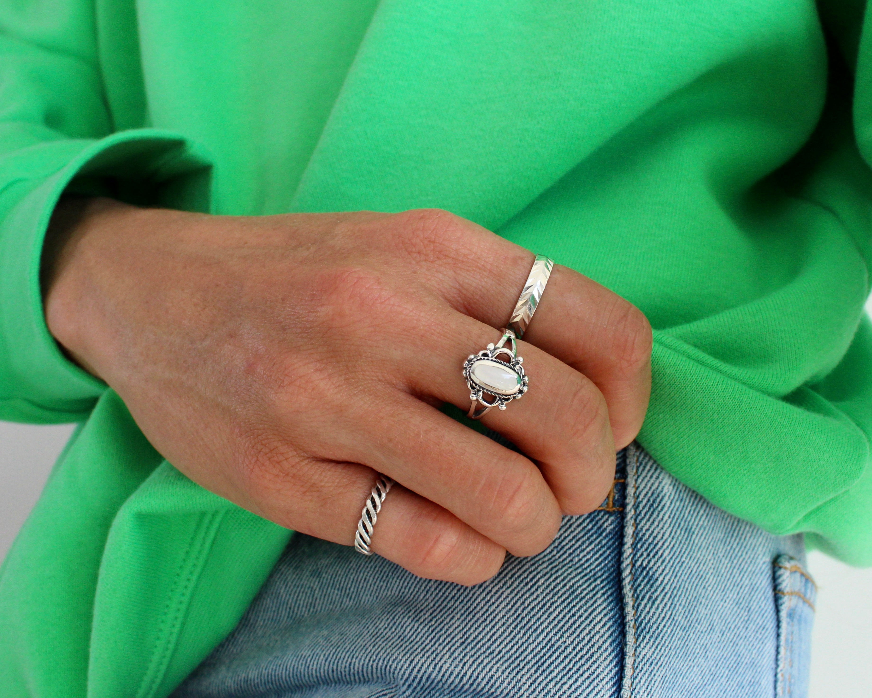 TORE, bague argent sterling.