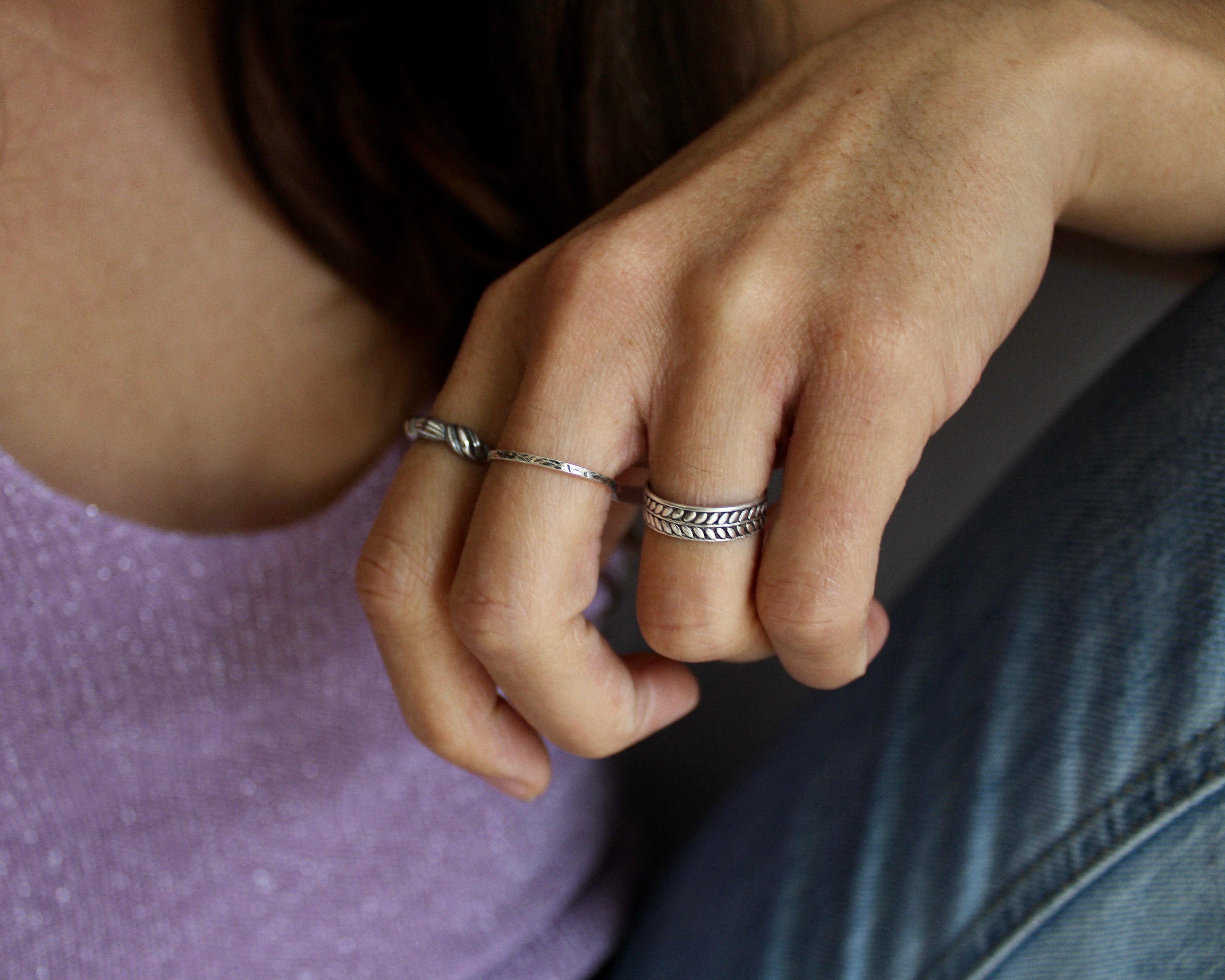 VITIS, bague argent sterling.