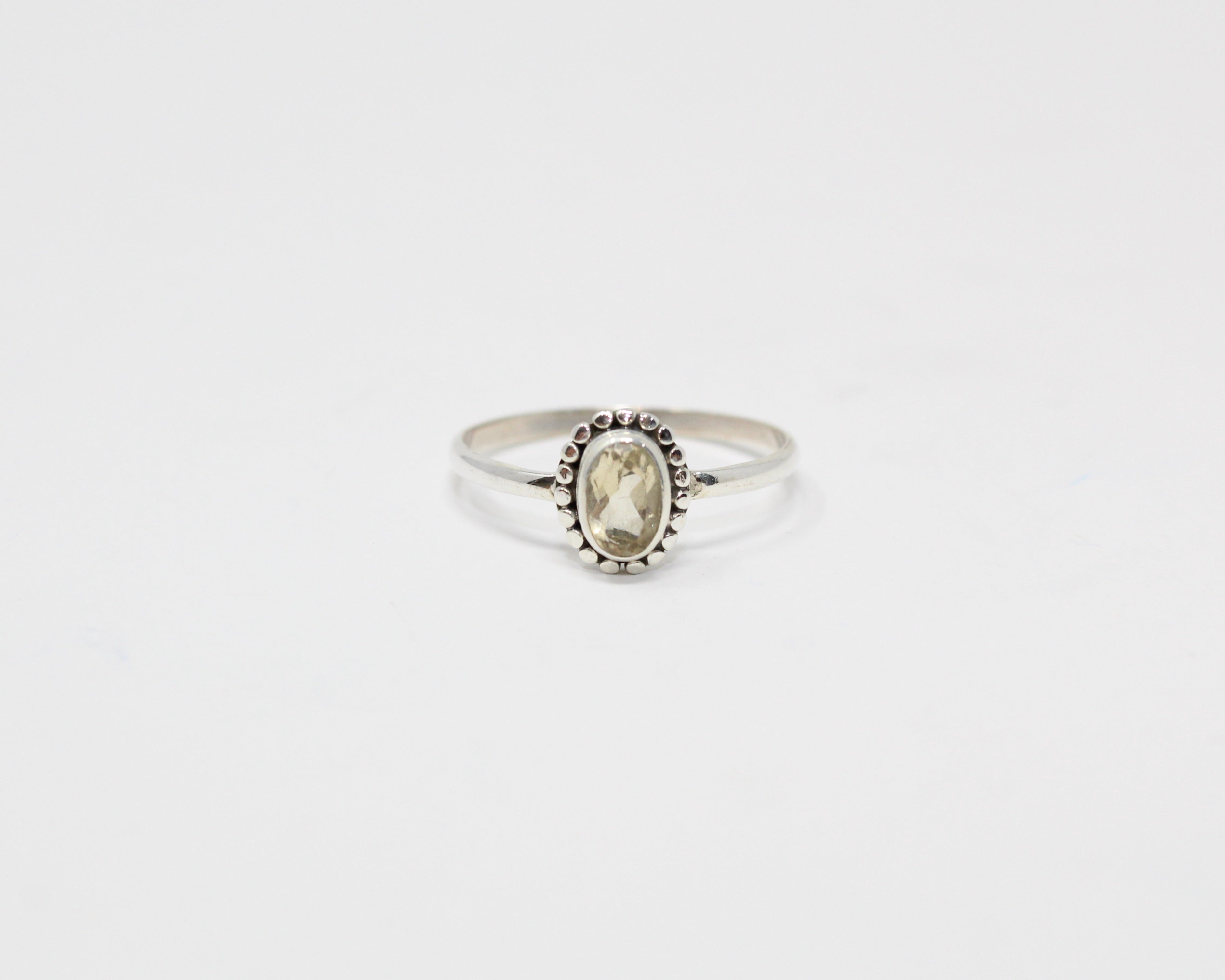 UNIQUE, bague argent sterling et pierre semi-précieuse, citrine.