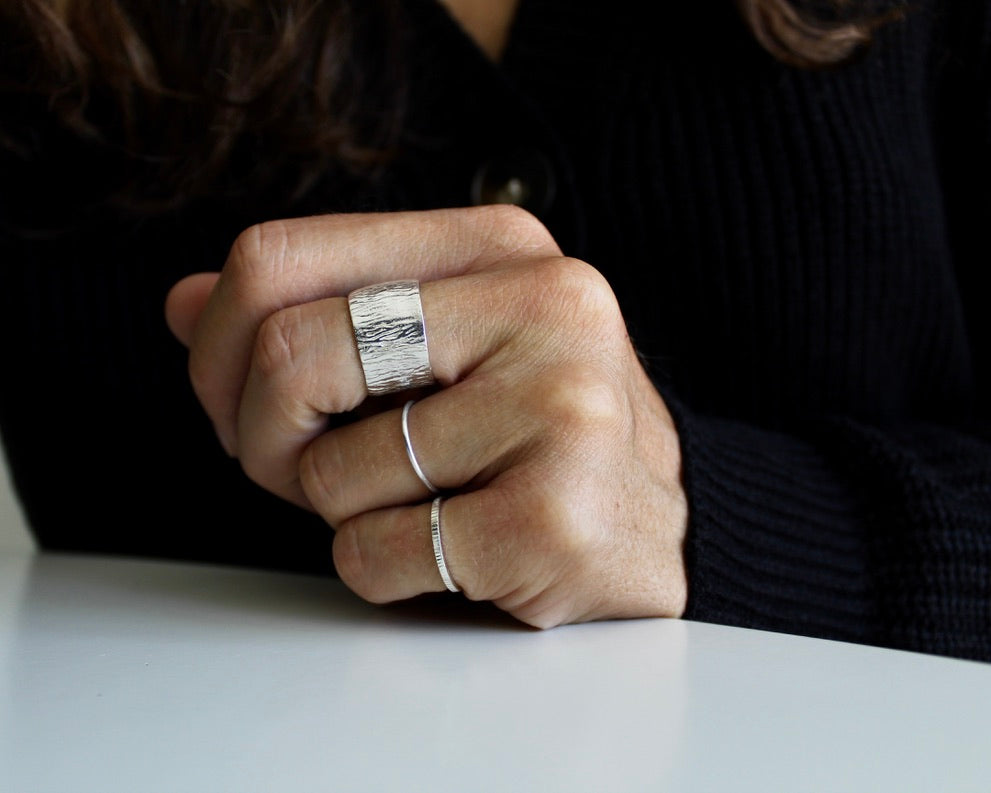 EXTASE, bague argent sterling.