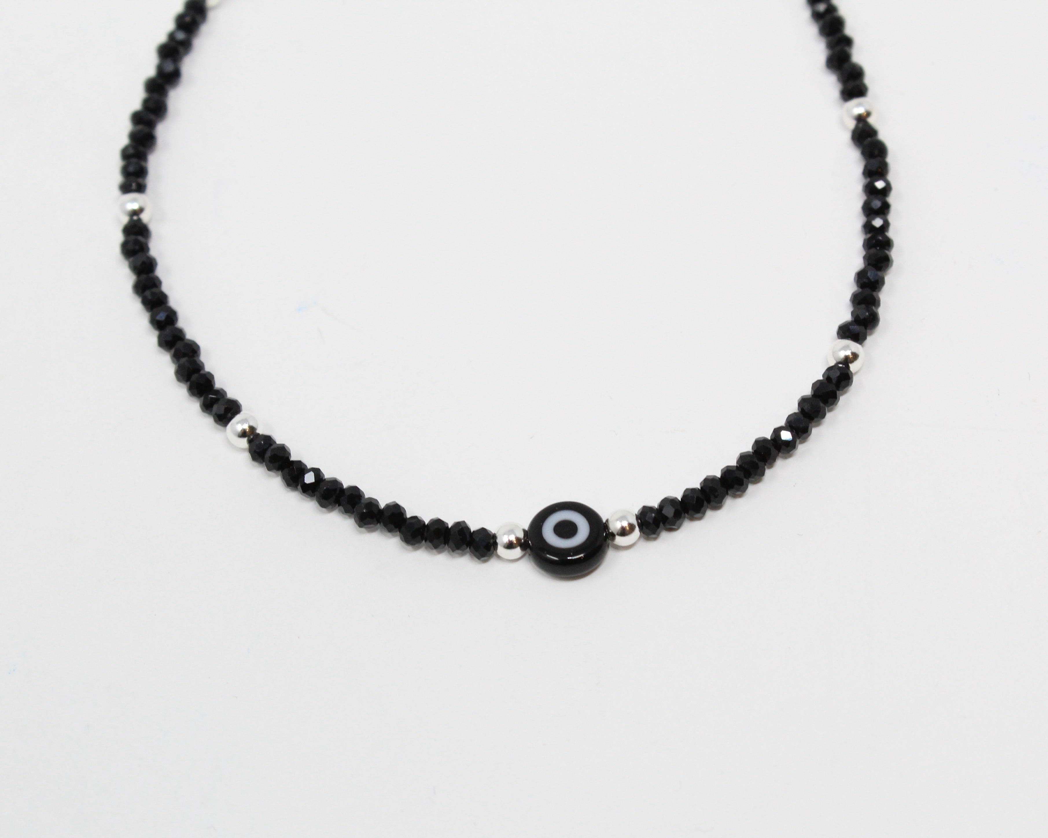 ONYX, bracelet de cheville, argent sterling et billes.