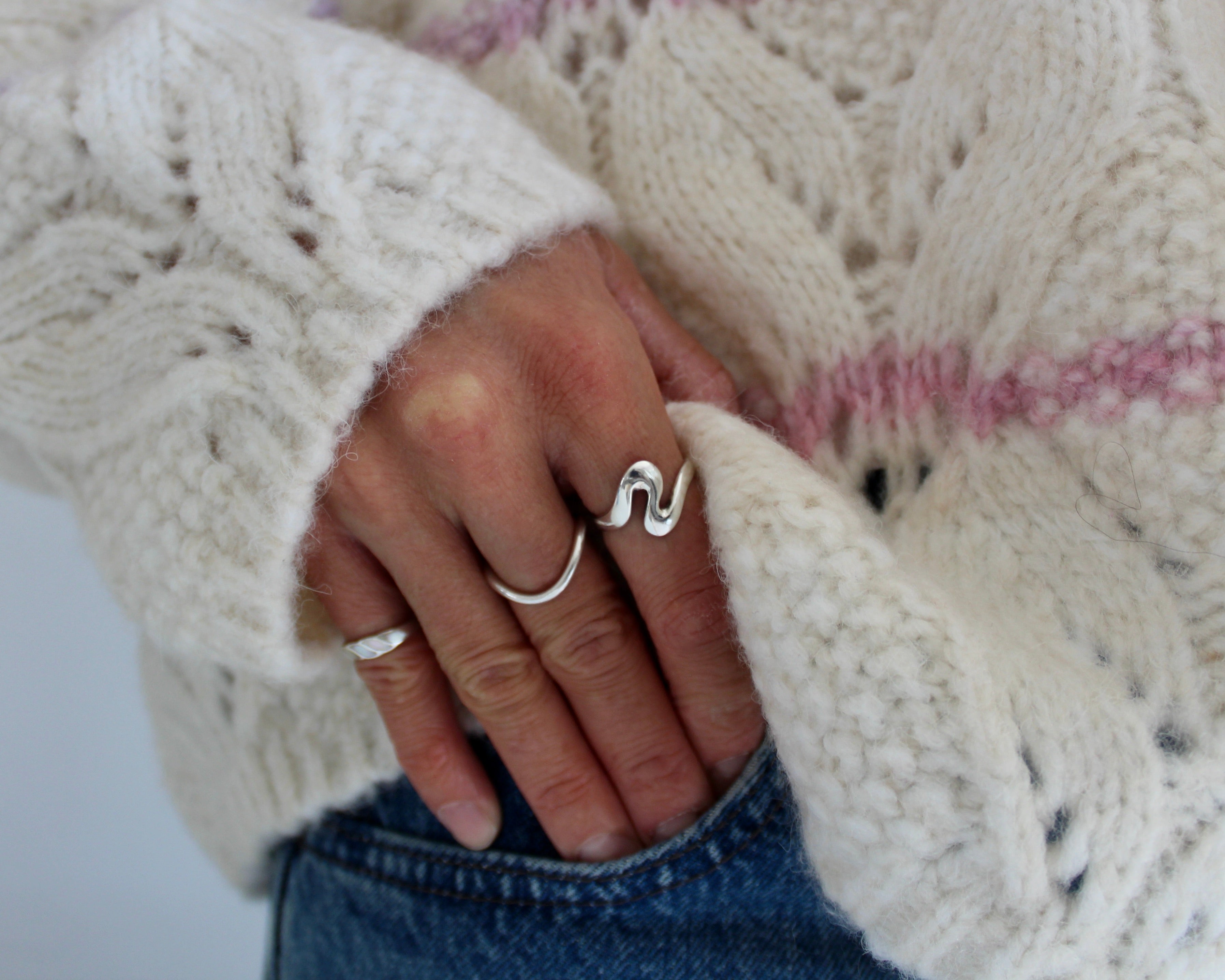 Sverd, bague argent sterling.