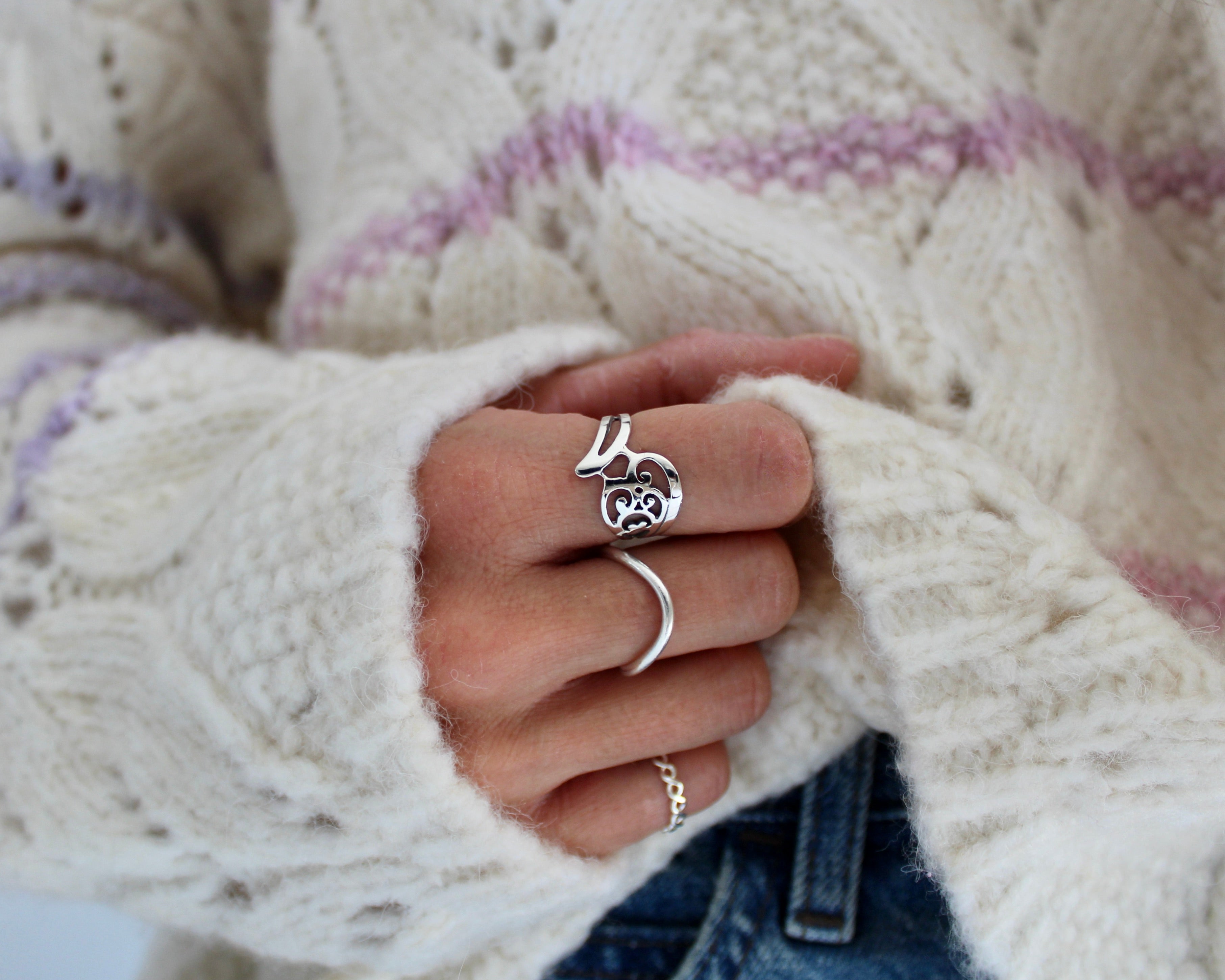 HYACINTHE, bague argent sterling.