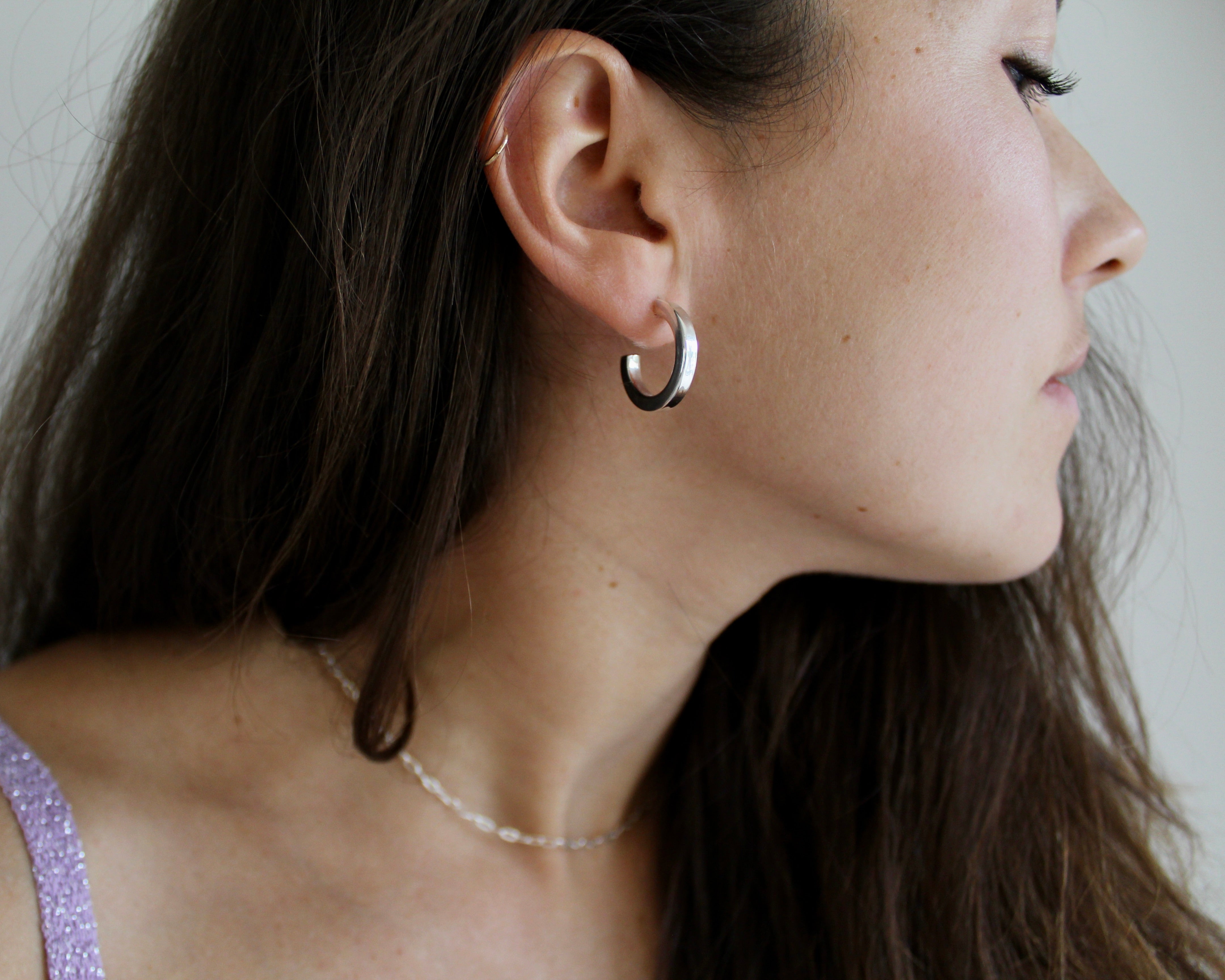 CHARLOTTE, boucles d'oreilles argent sterling.