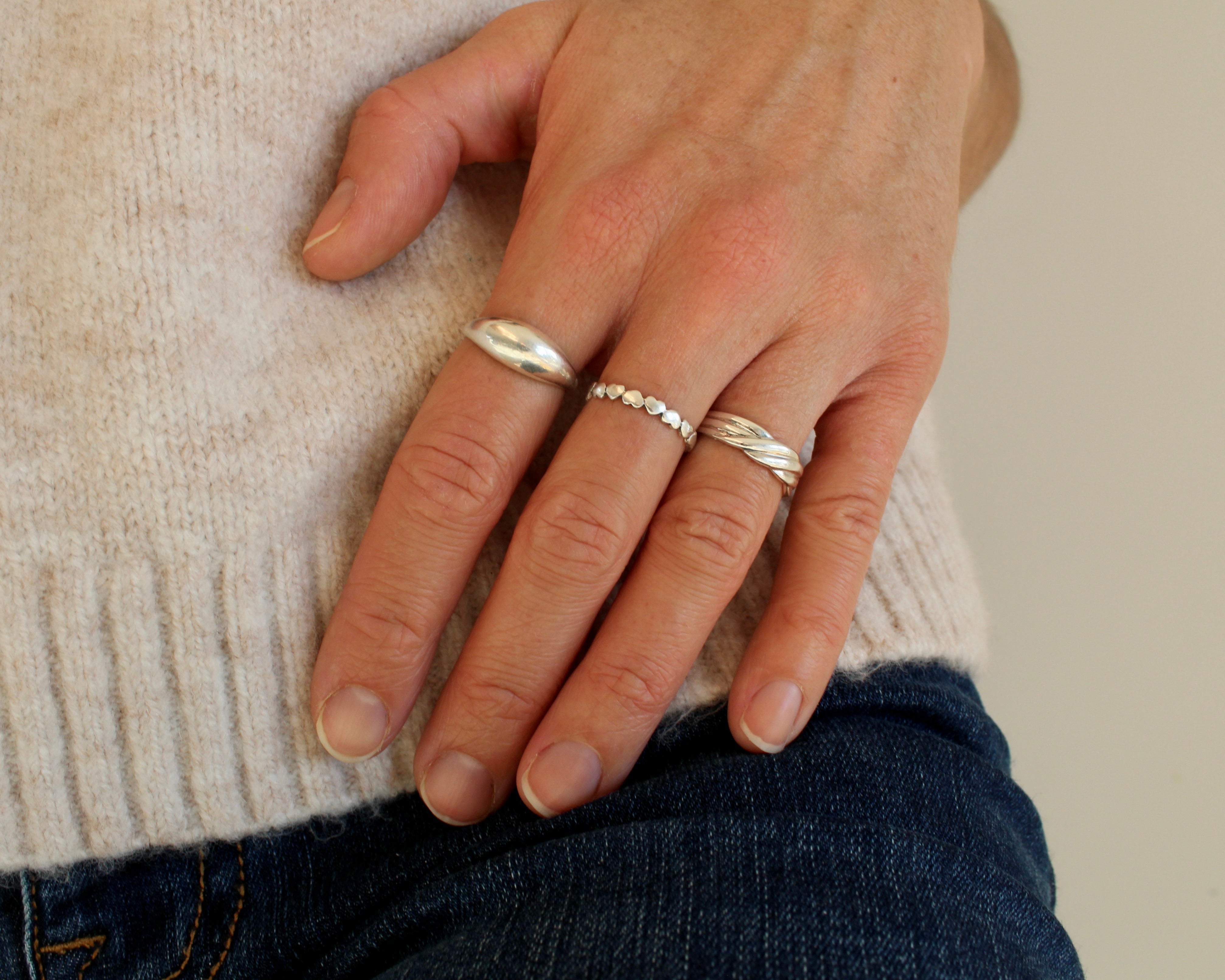 STRATUS, bague argent sterling.