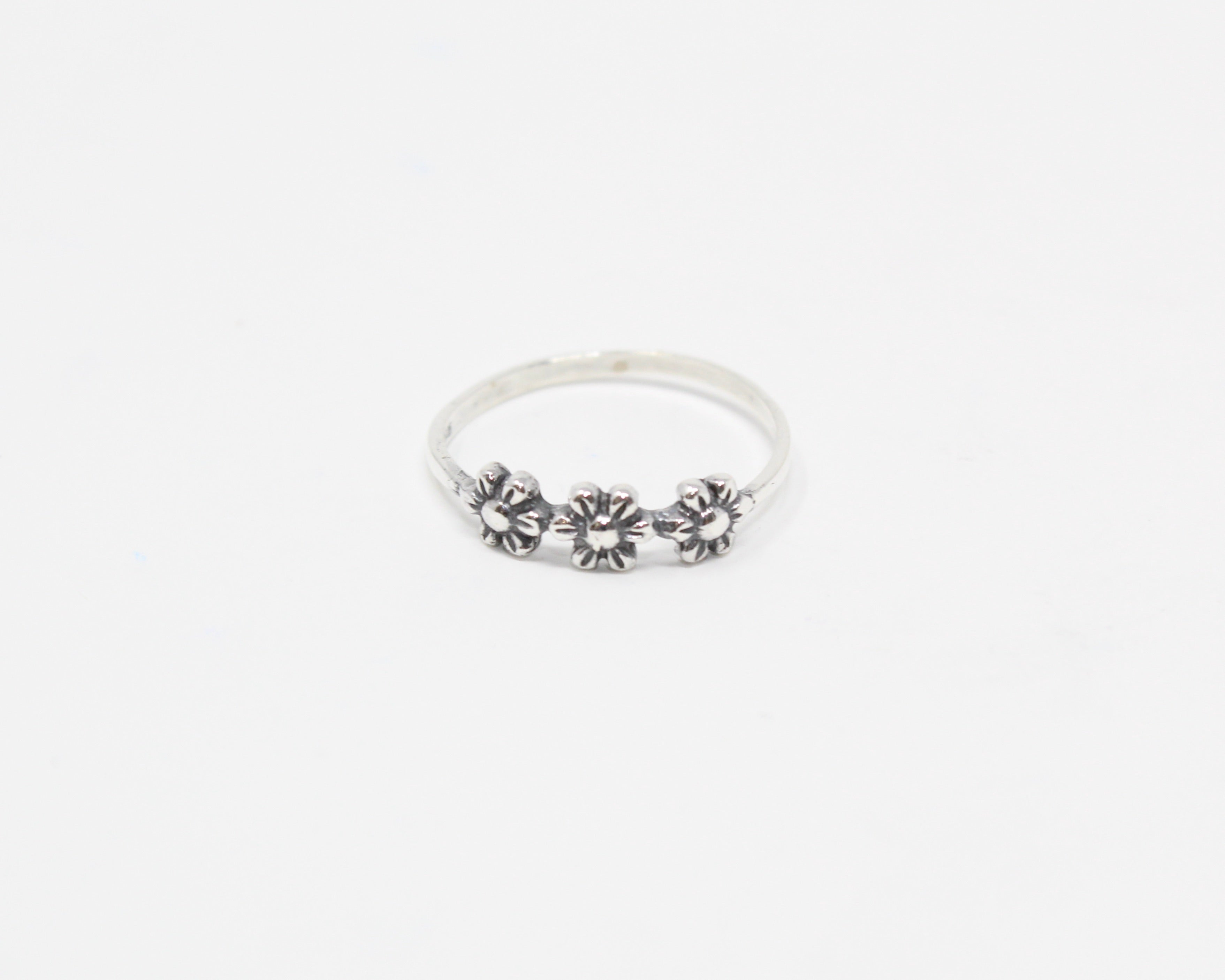 FLEUR, bague argent sterling.