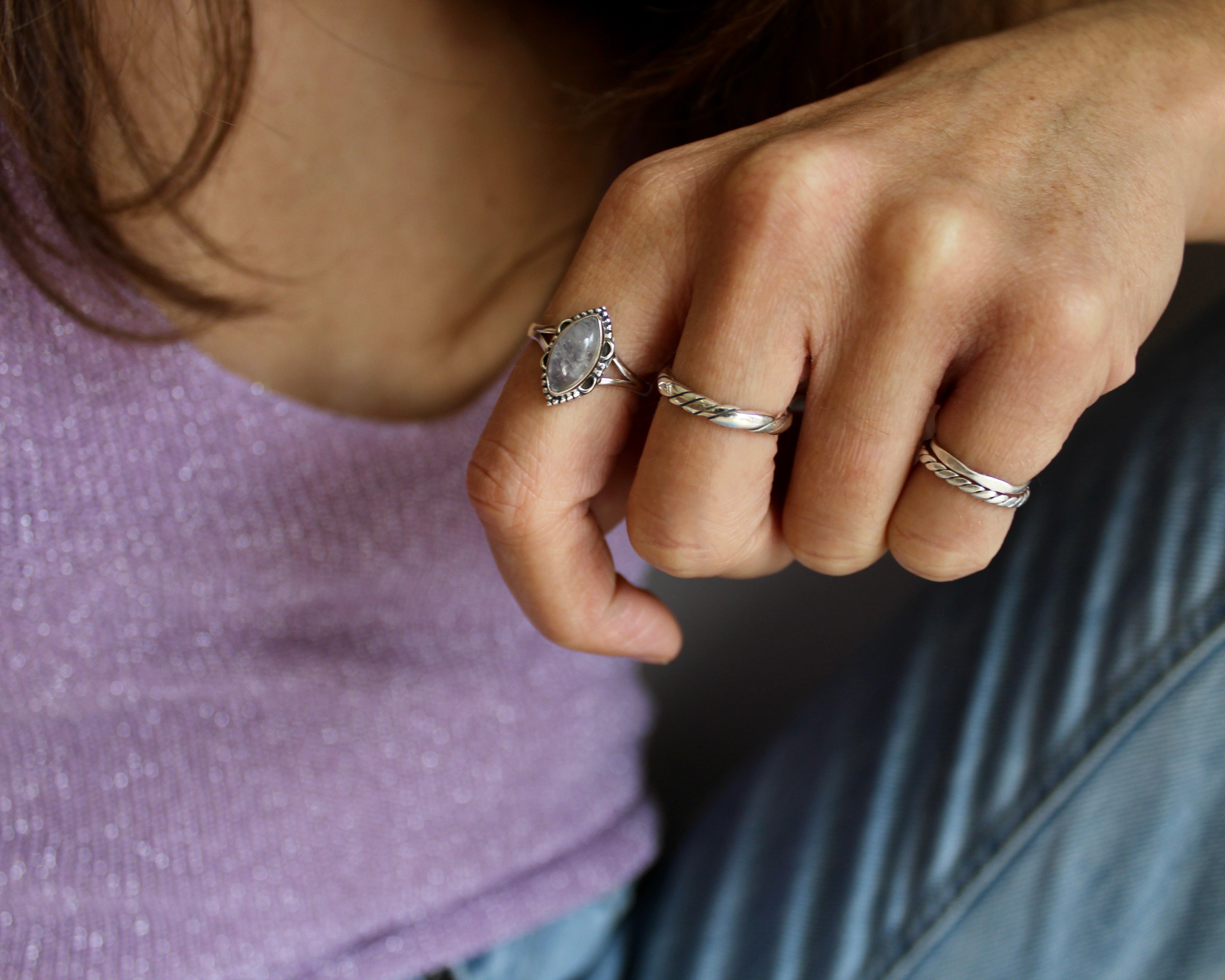 VITA, bague argent sterling.