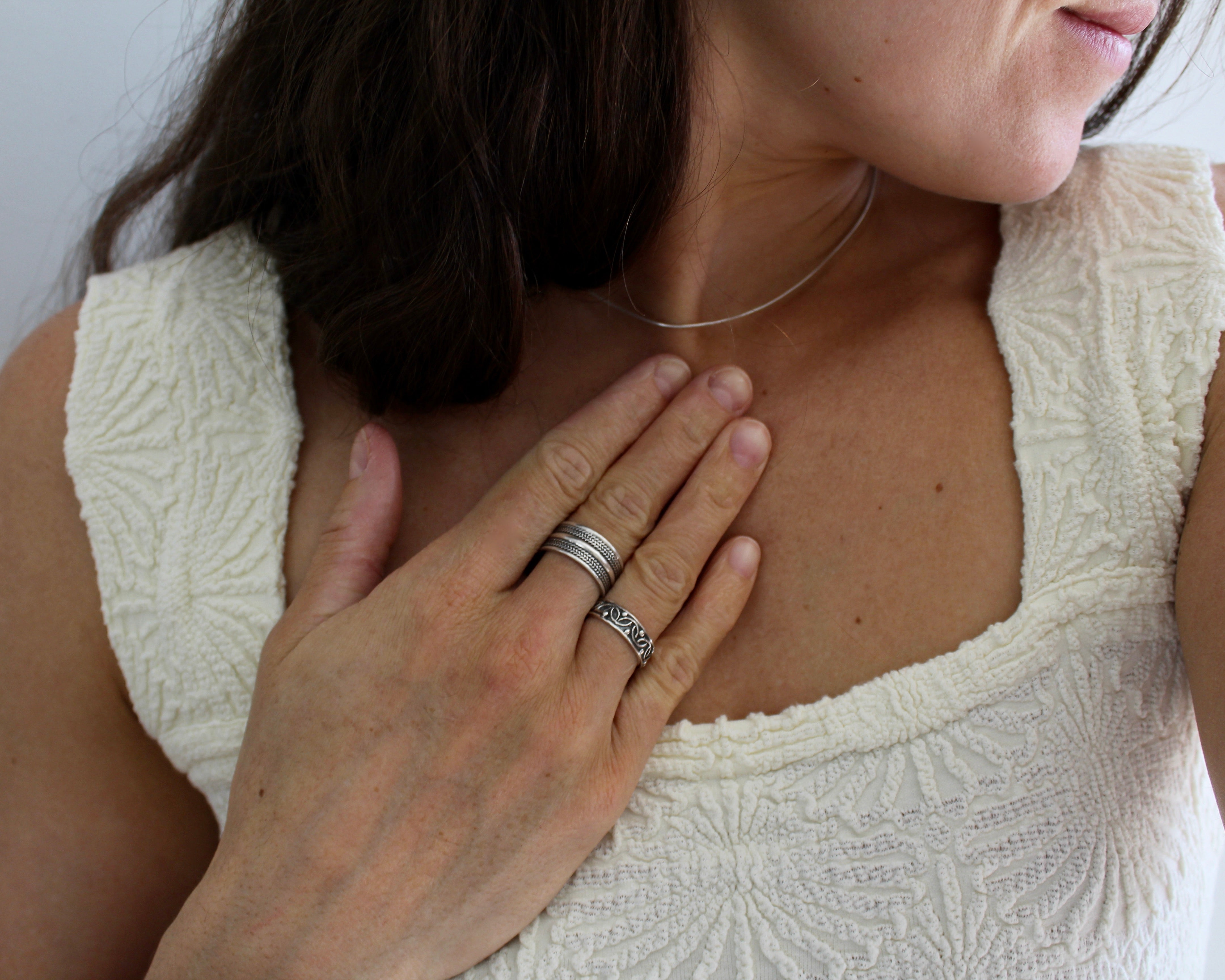 PRAYA, bague argent sterling.