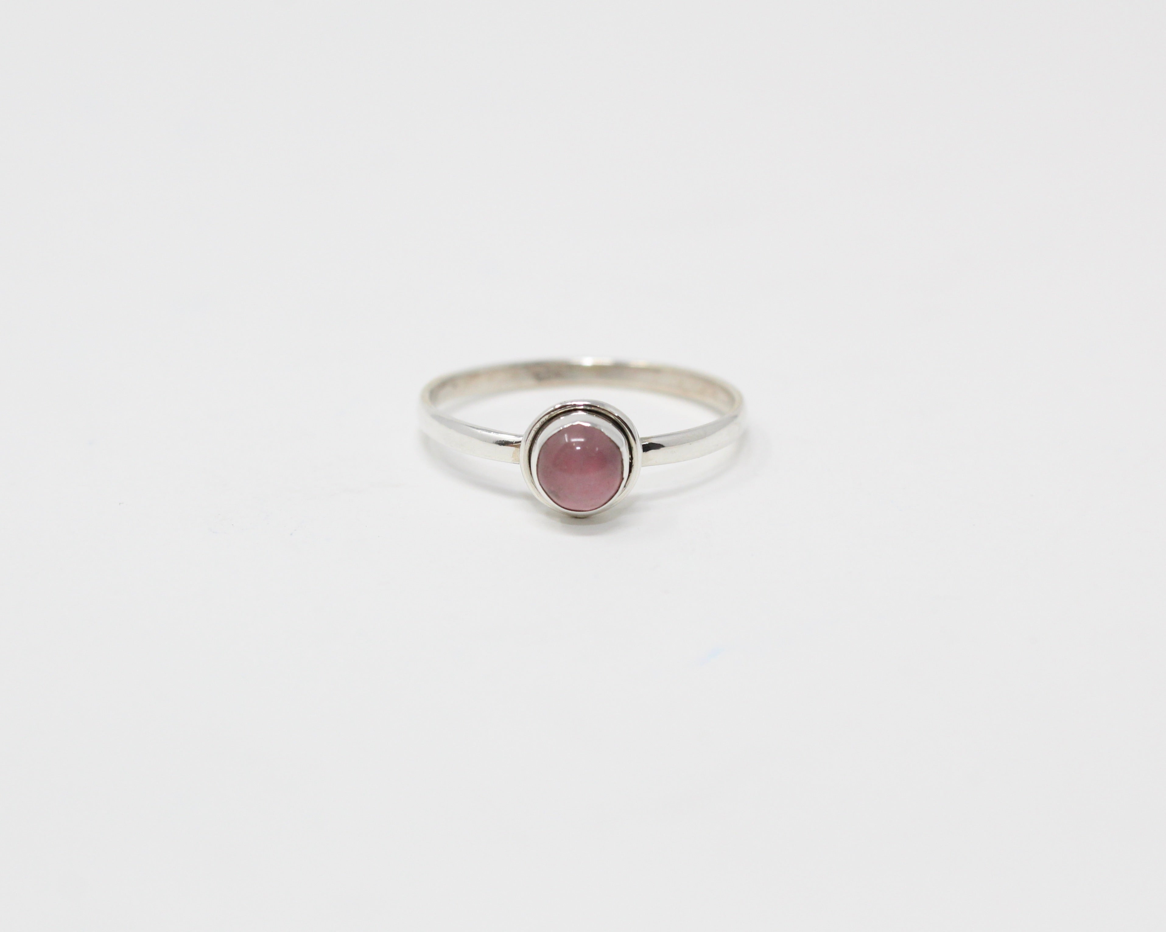 CONFIANCE, bague argent sterling et pierre semi-précieuse, quartz rose.