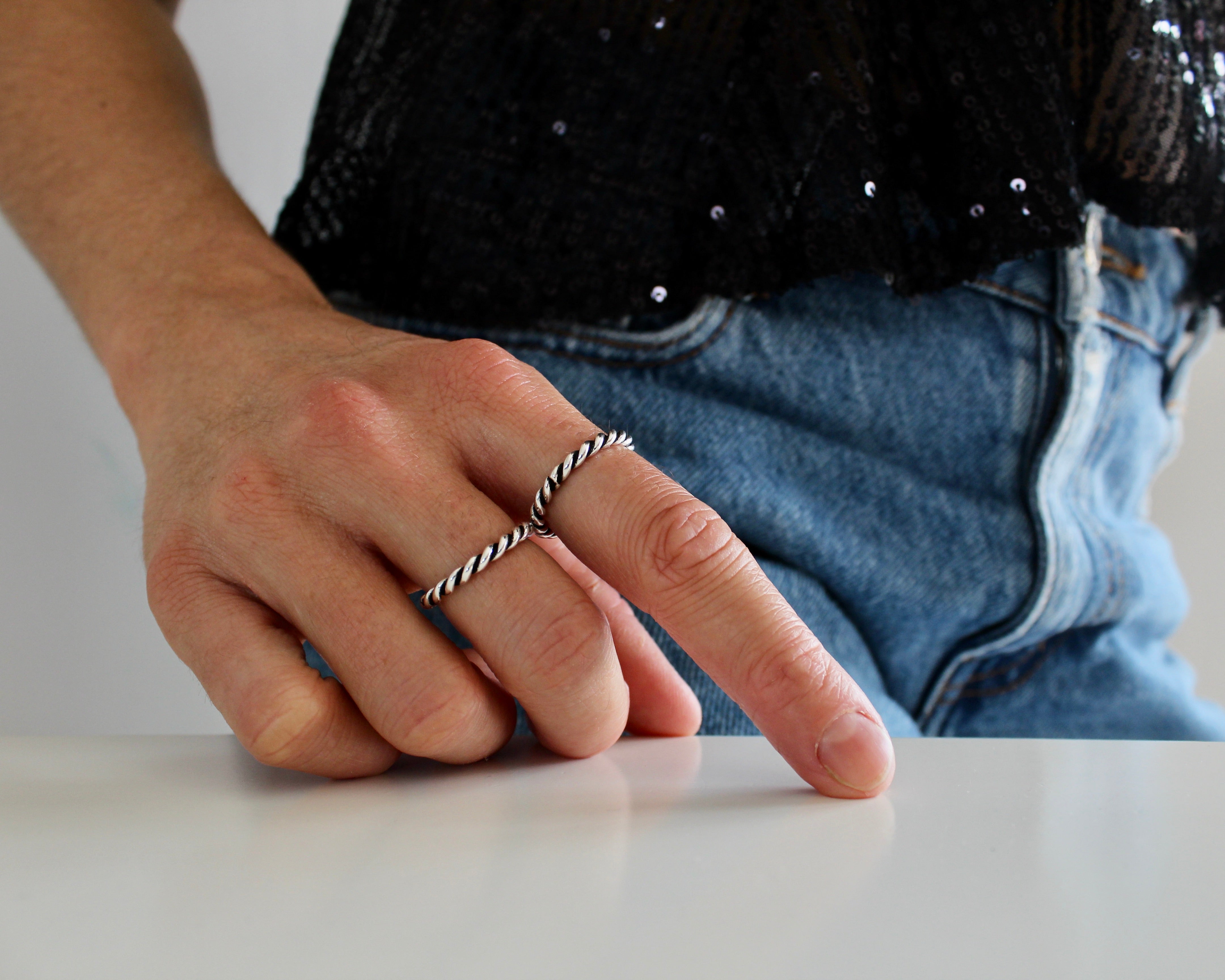 VITIS, bague argent sterling.