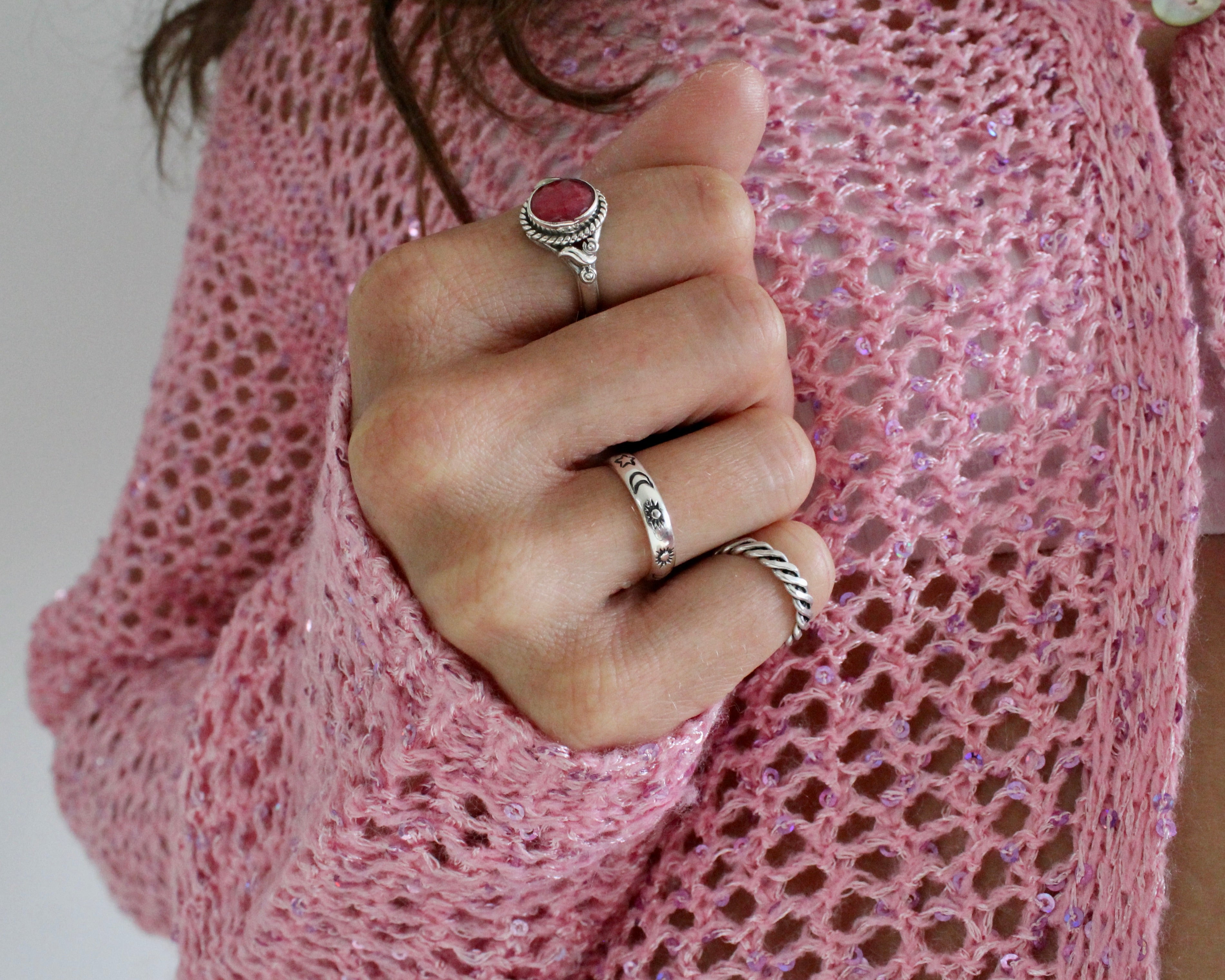 GALAXIE, bague argent sterling.