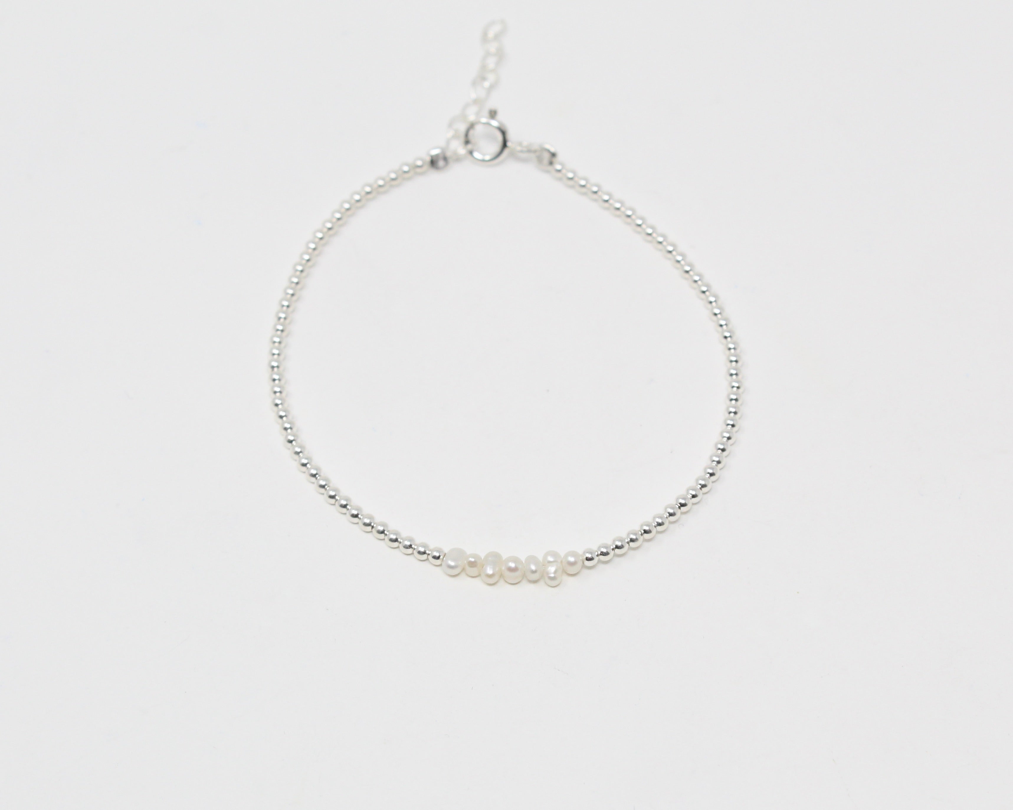 SPIRUL, bracelet argent sterling et perles.