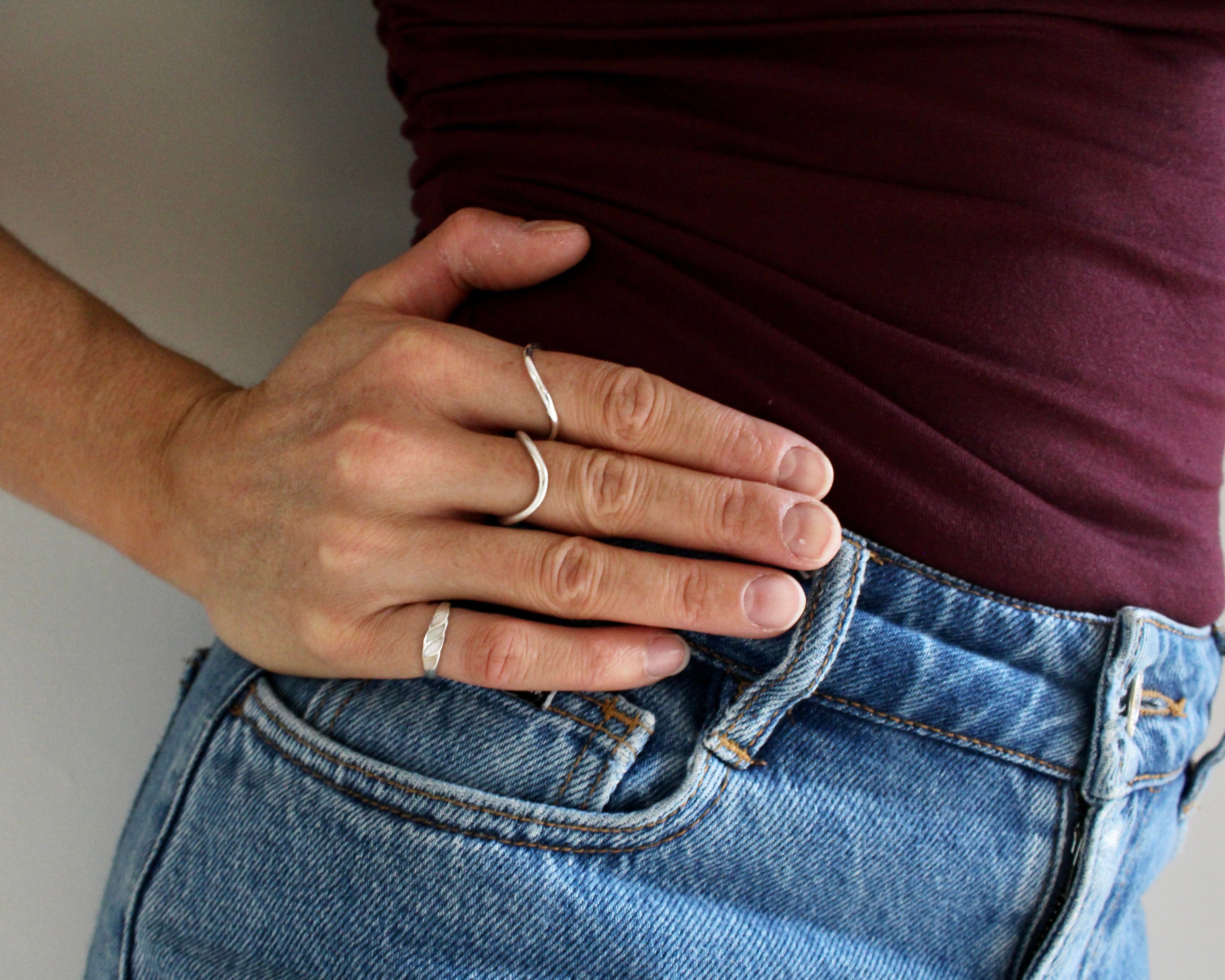 KIM, bague argent sterling.