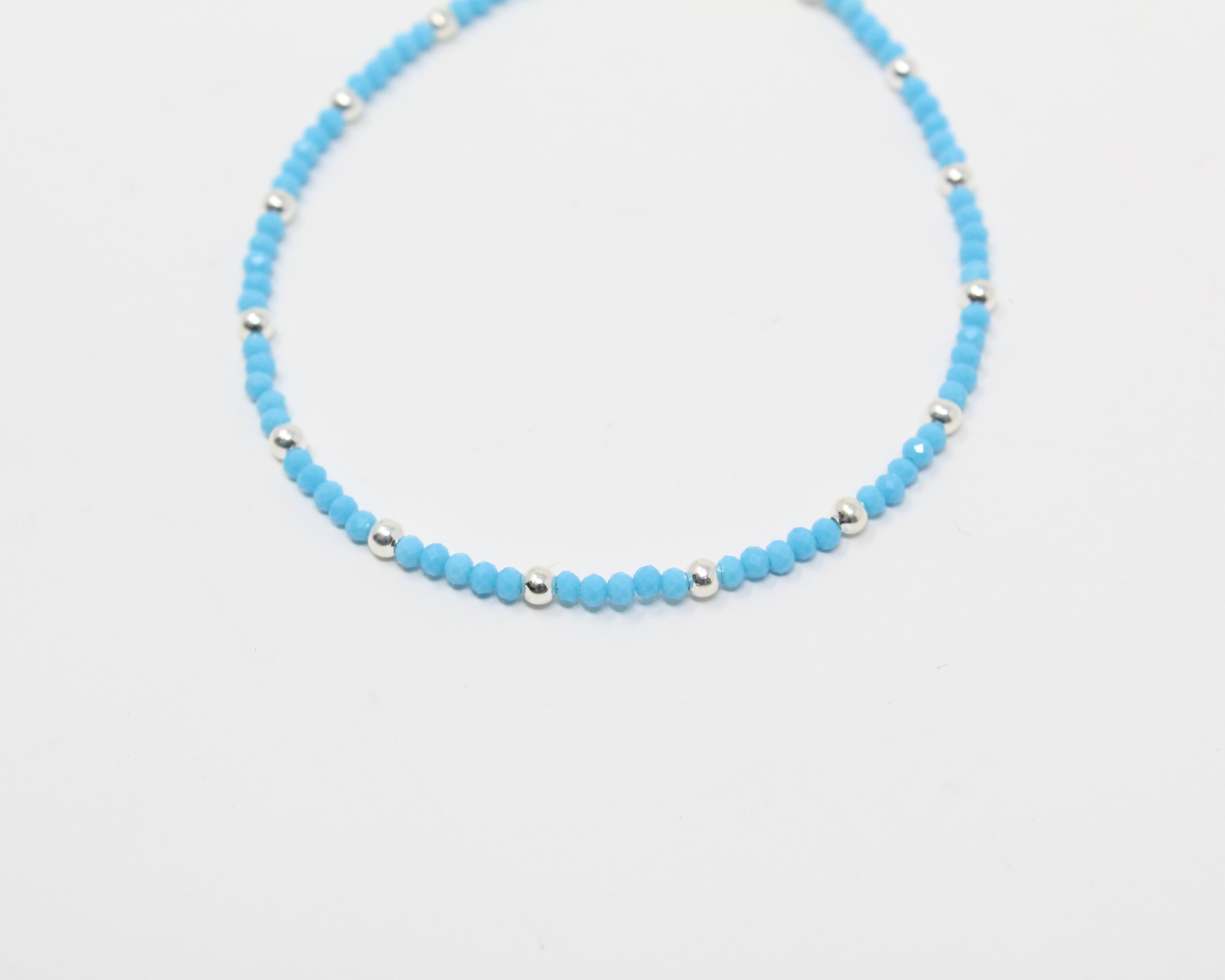 AQUA, bracelet argent sterling et pierre semi-précieuse.