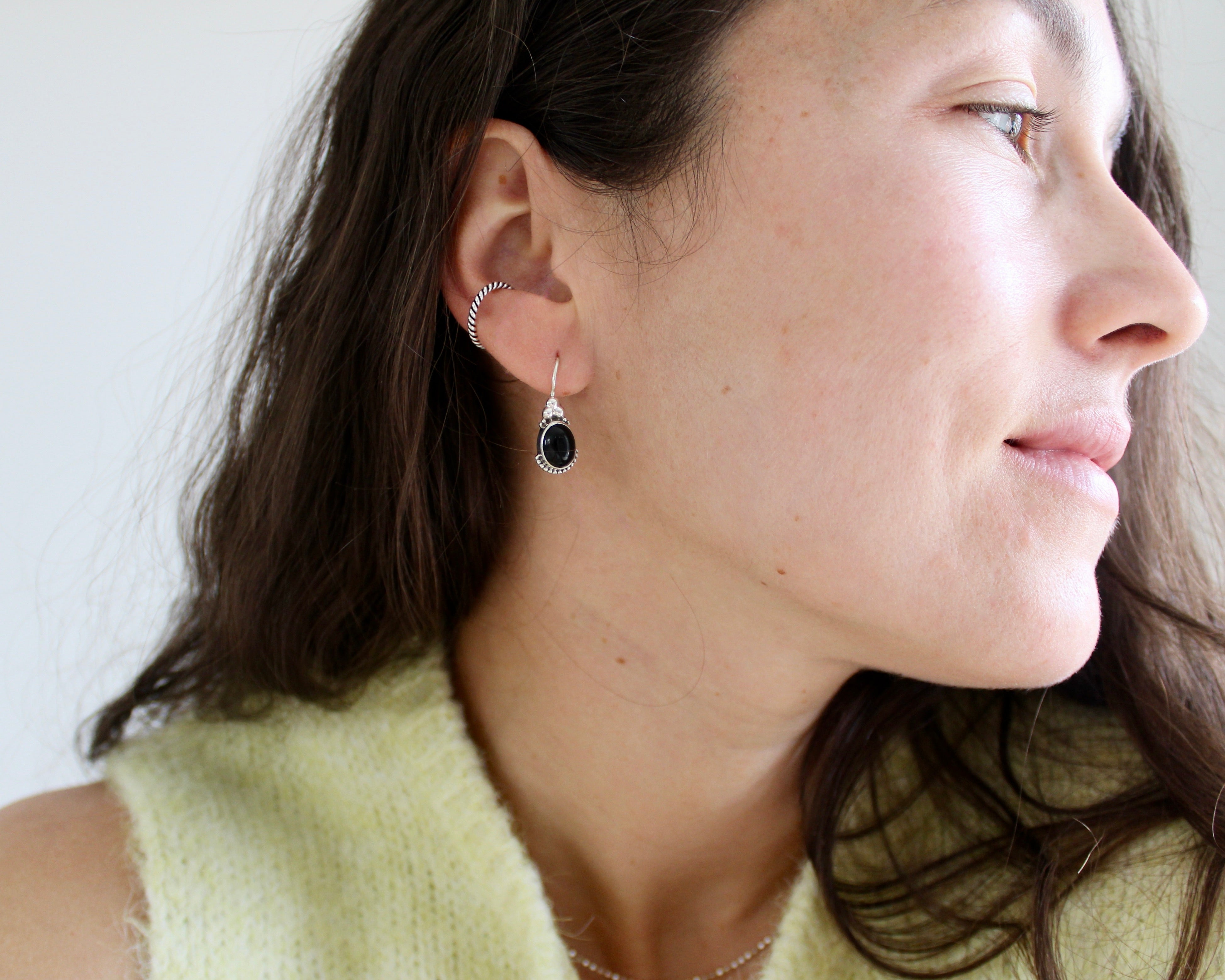 Vitis, manchette d'oreille, argent sterling.
