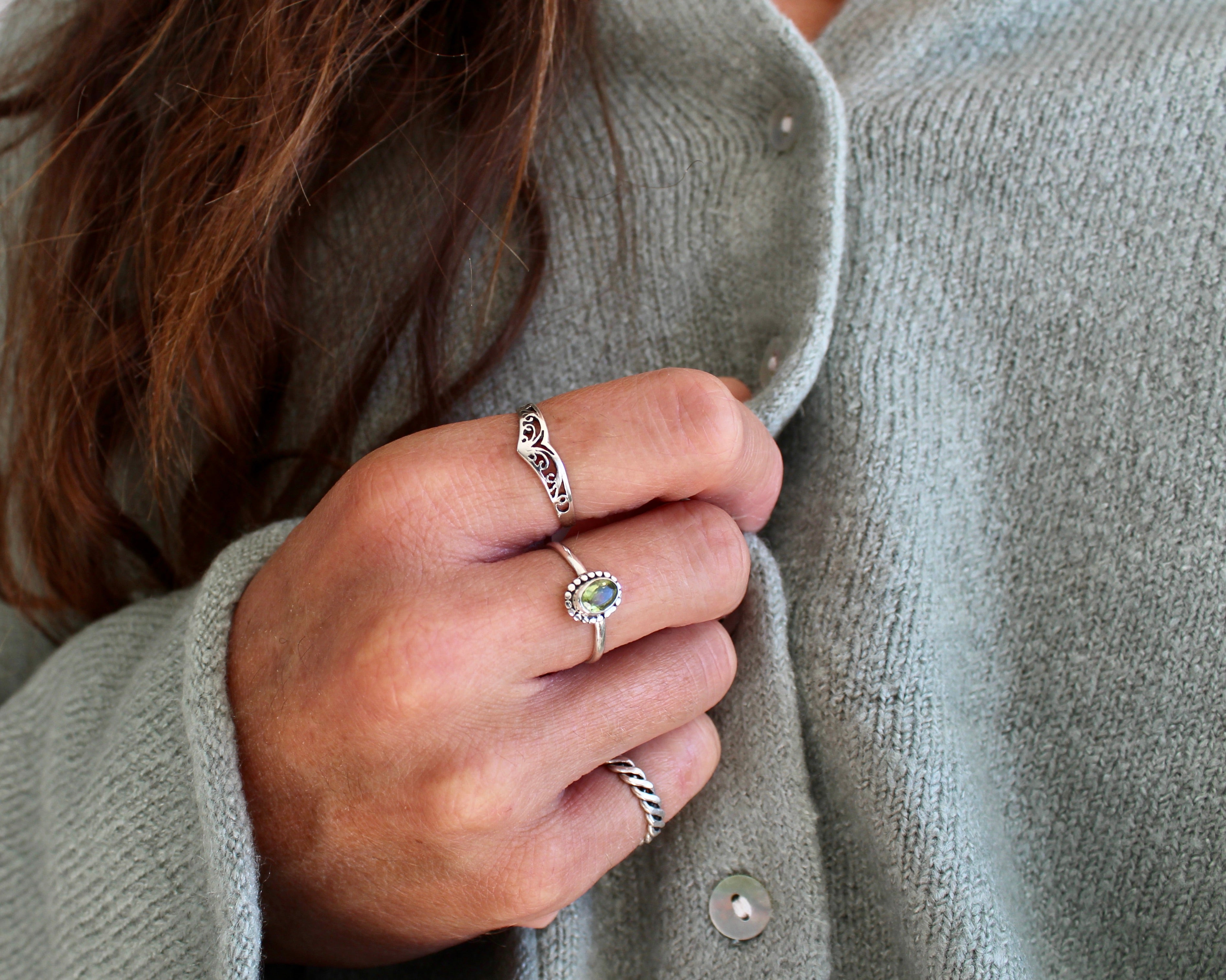 KARA, bague argent sterling.