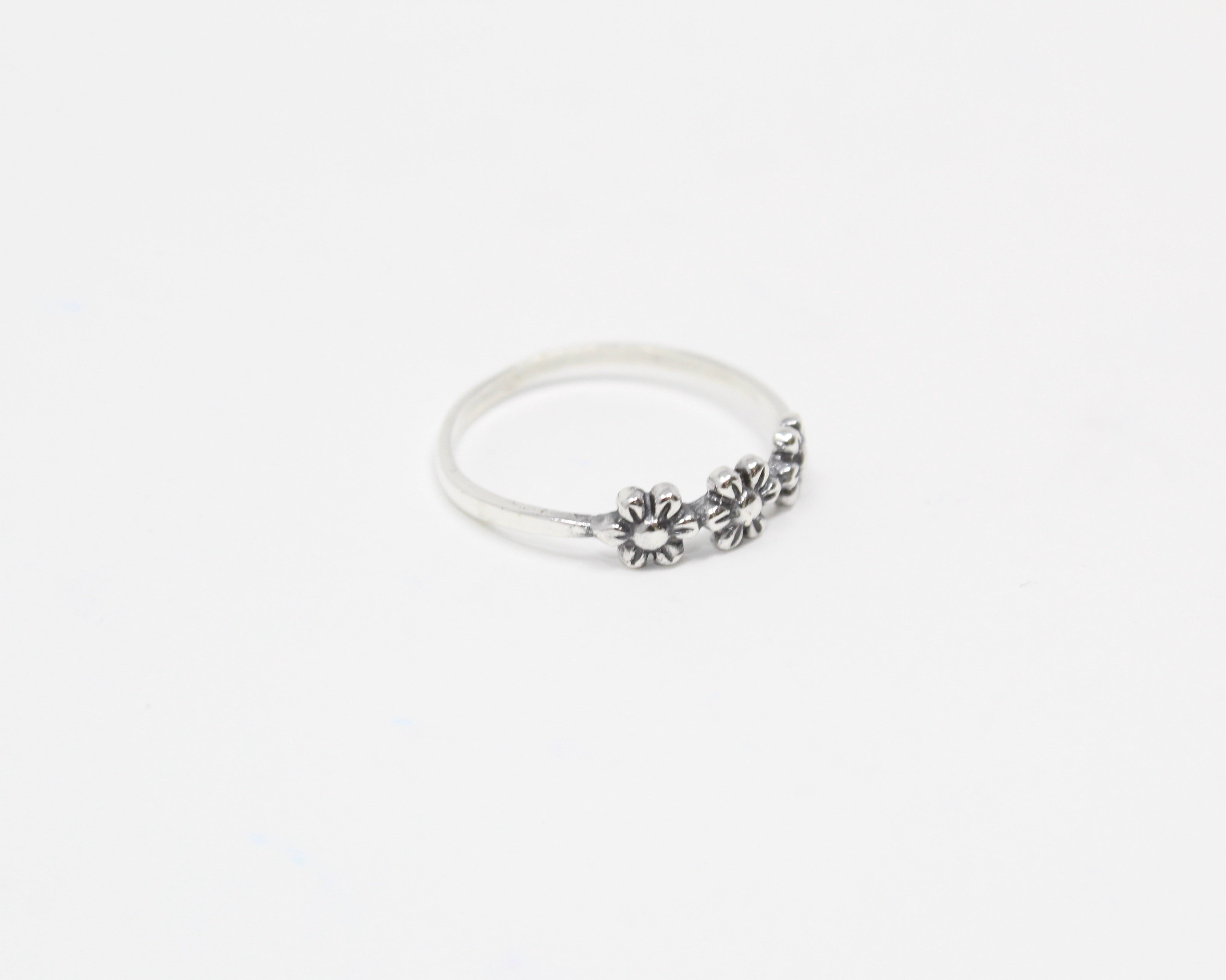 FLEUR, bague argent sterling.