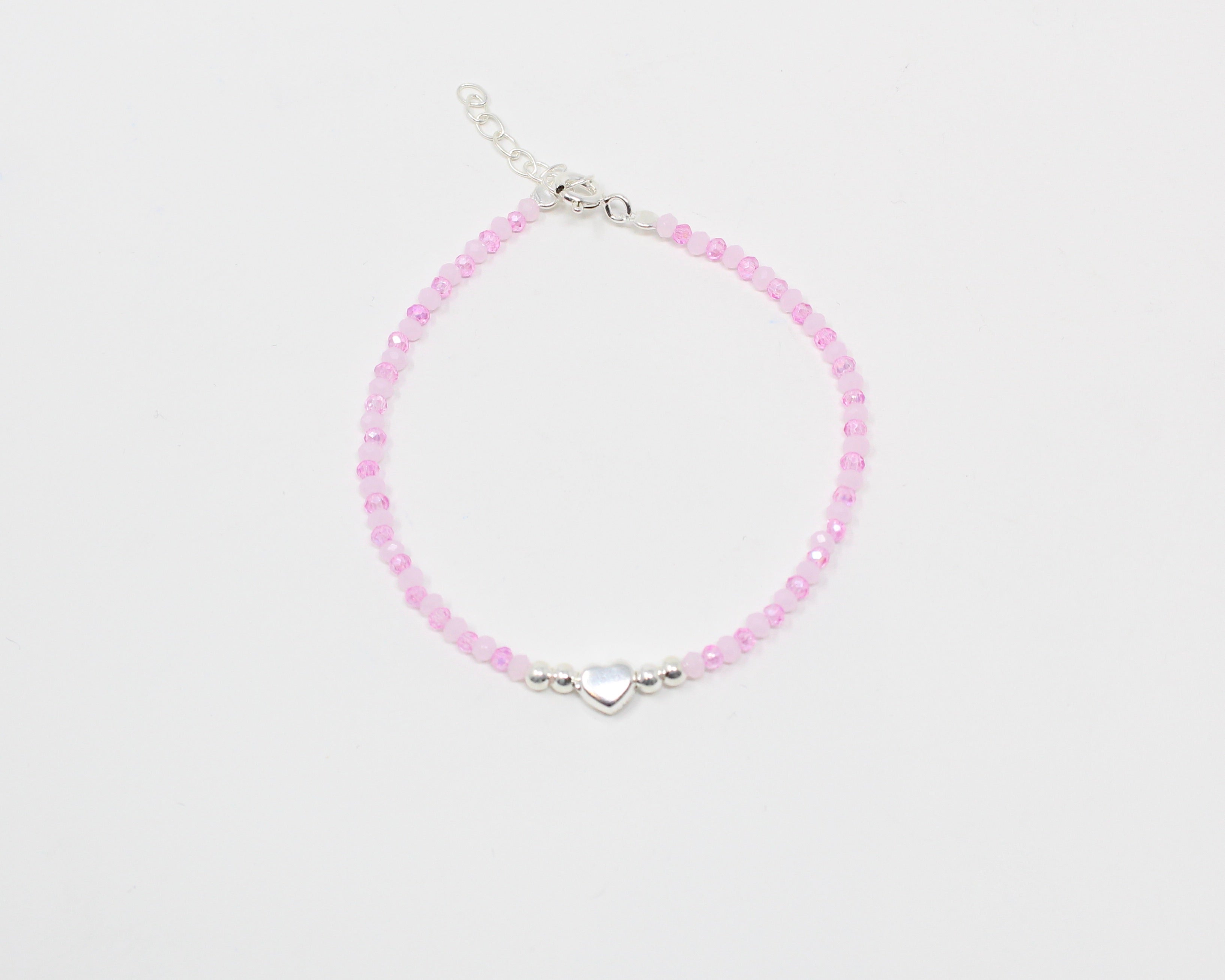 LOVE, bracelet argent sterling et billes.